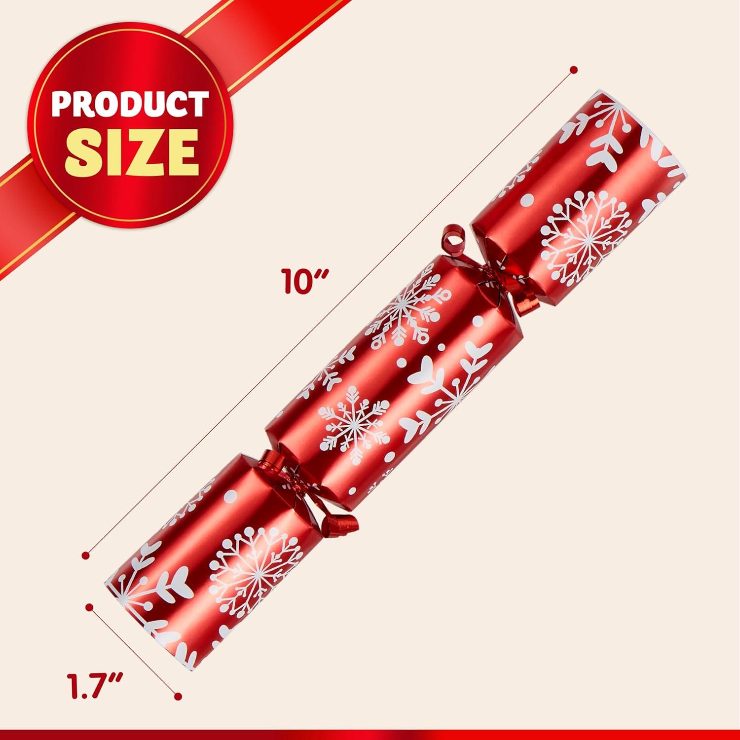 Paquete de 10 Favor de Mesa Navidad JOYIN Copos de Nieve