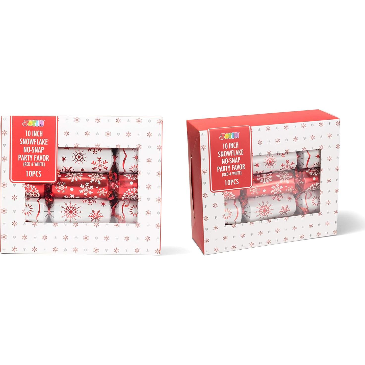 Paquete de 10 Favor de Mesa Navidad JOYIN Copos de Nieve