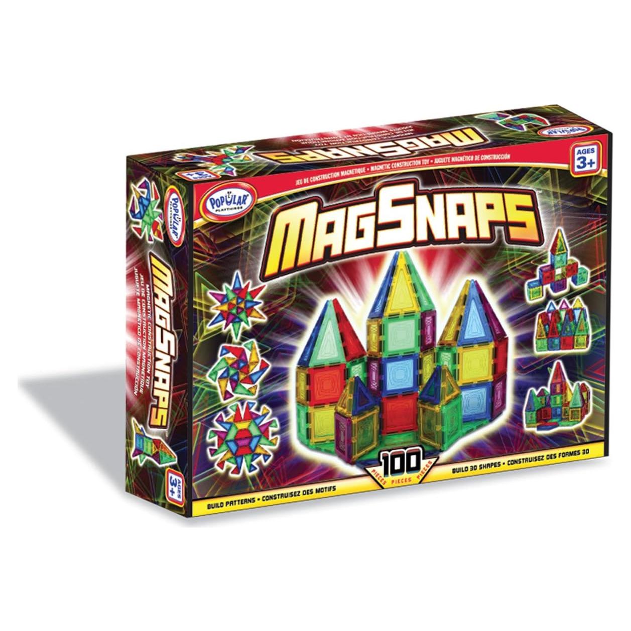 Conjunto de Construcción Magnética MagSnaps 100 Piezas