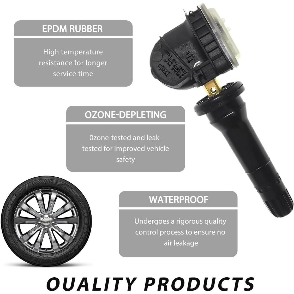 Juego de 4 Válvulas de Neumático TPMS 20008 ZNDAW