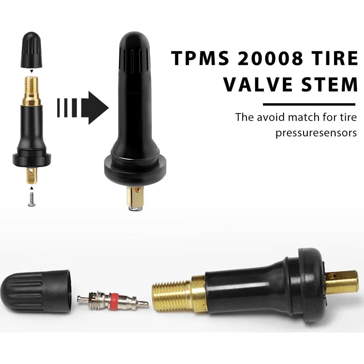 Juego de 4 Válvulas de Neumático TPMS 20008 ZNDAW