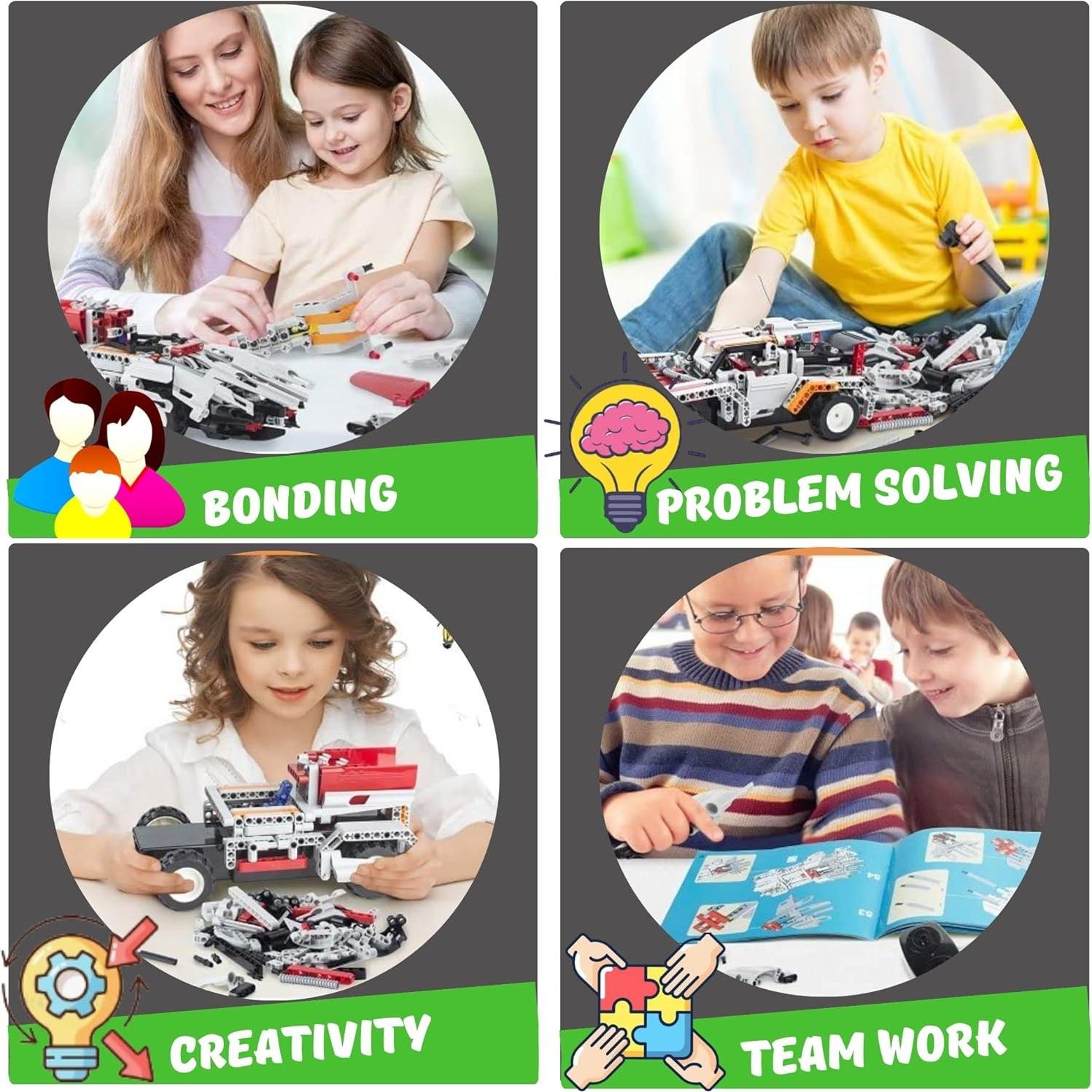 Juego de Construcción Coche RC Kididdo 326 Piezas 2 en 1