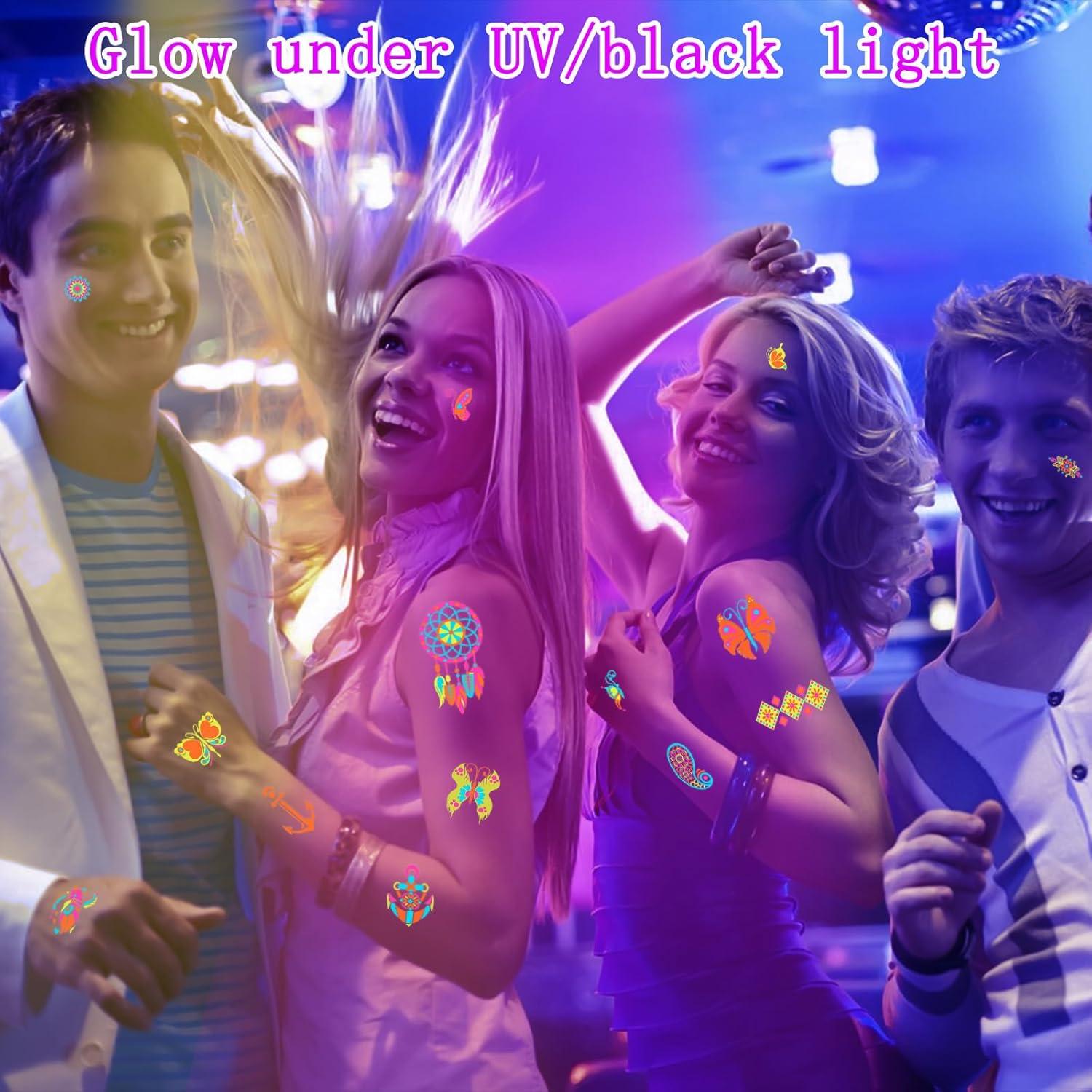 Tatuajes Temporales Brillantes SOOVSY 32 Hojas 21x15cm