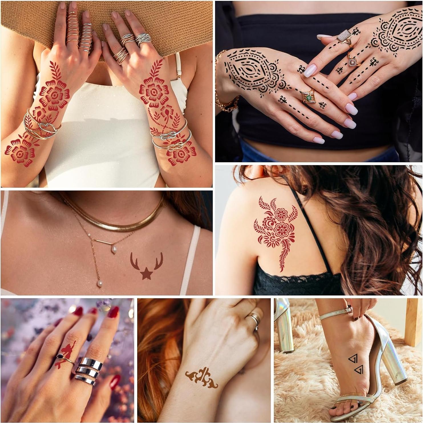 Kit de Tatuajes Temporales InkForge - 4 Piezas, 3 Colores