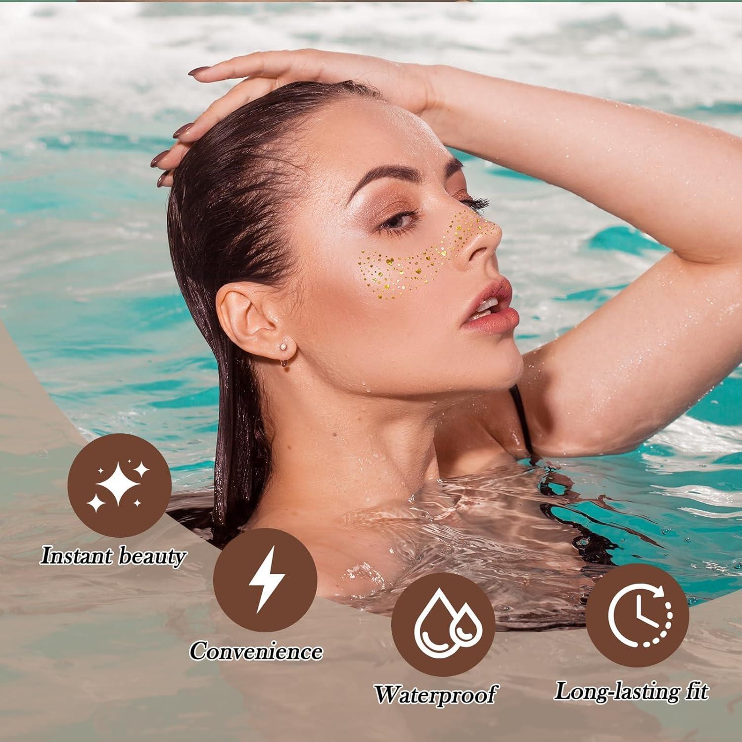 Tatuajes Temporales de Pecas Brillantes Diesetsr - 10 Piezas