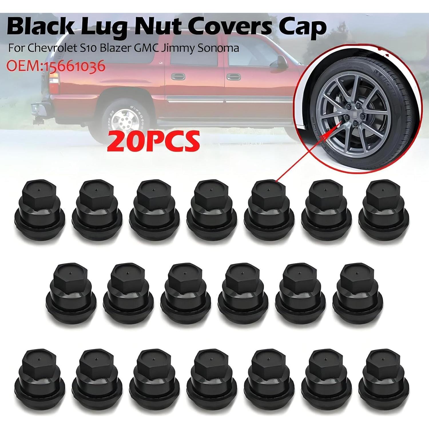 20 Tapas de Cubierta de Tuerca de Llantas WESEAGO para Chevrolet S10