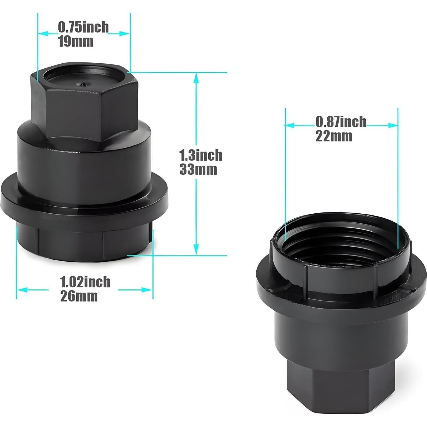 20 Tapas de Cubierta de Tuerca de Llantas WESEAGO para Chevrolet S10