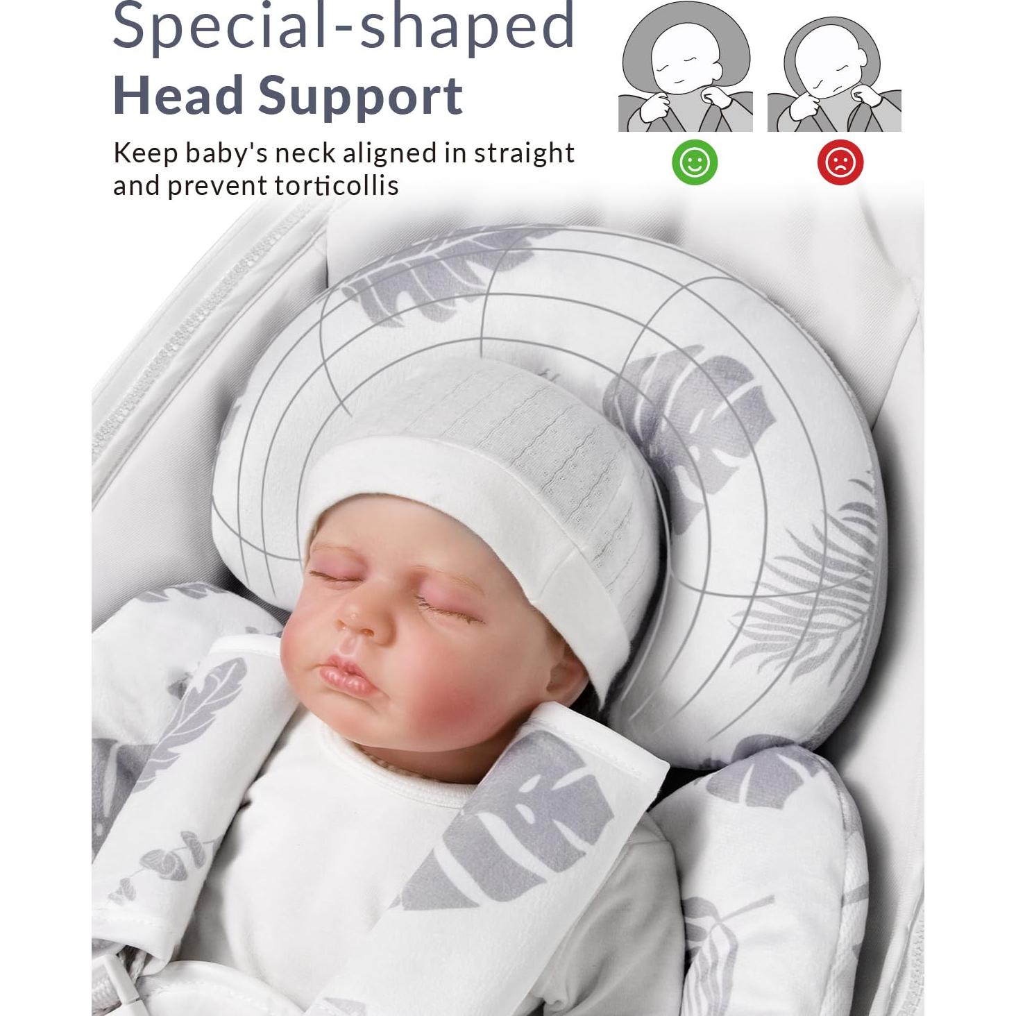 Inserto para Asiento de Auto Bebés WUY-05 - Hoja Gris