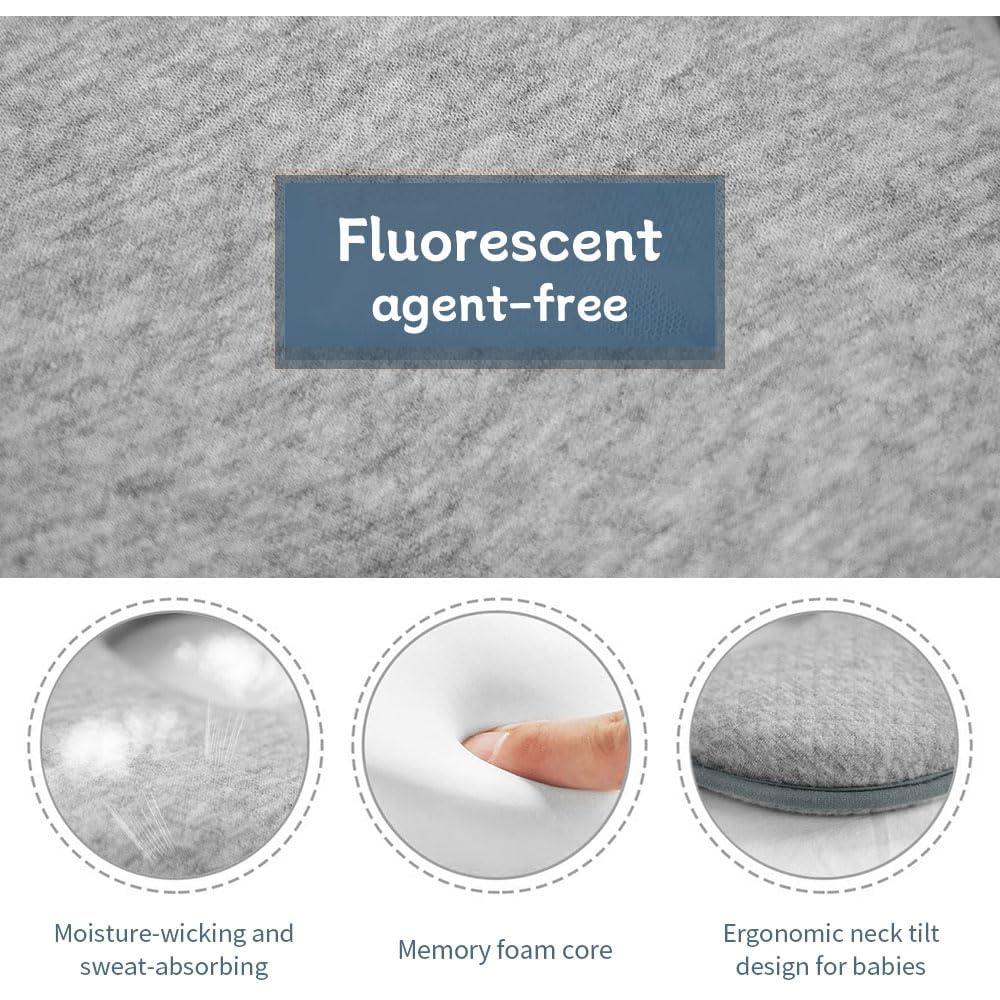 Almohada de Soporte para Cabeza Bebé Cococu - Espuma Memoria 100% Algodón