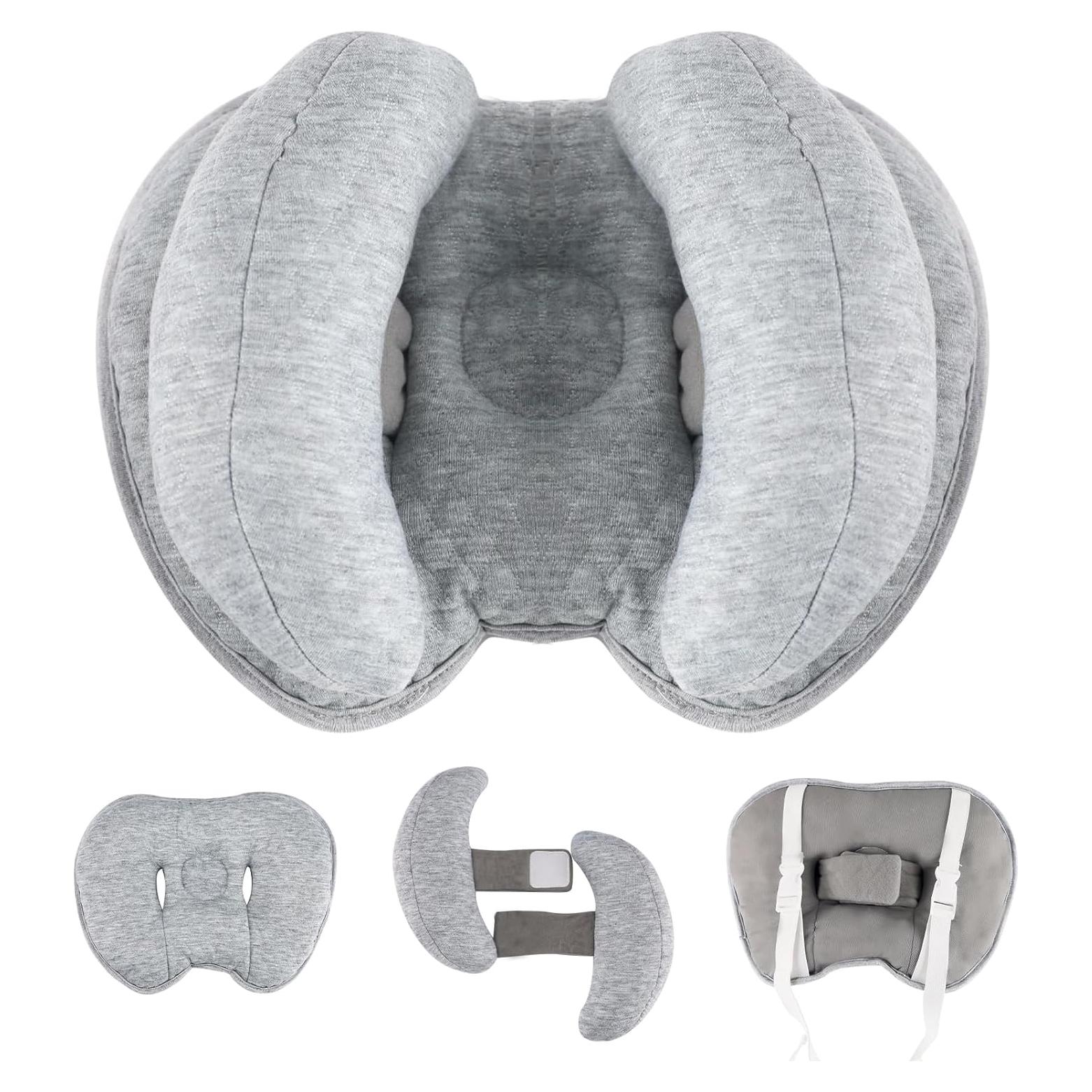 Almohada de viaje 2 en 1 Blublu Park para bebés gris