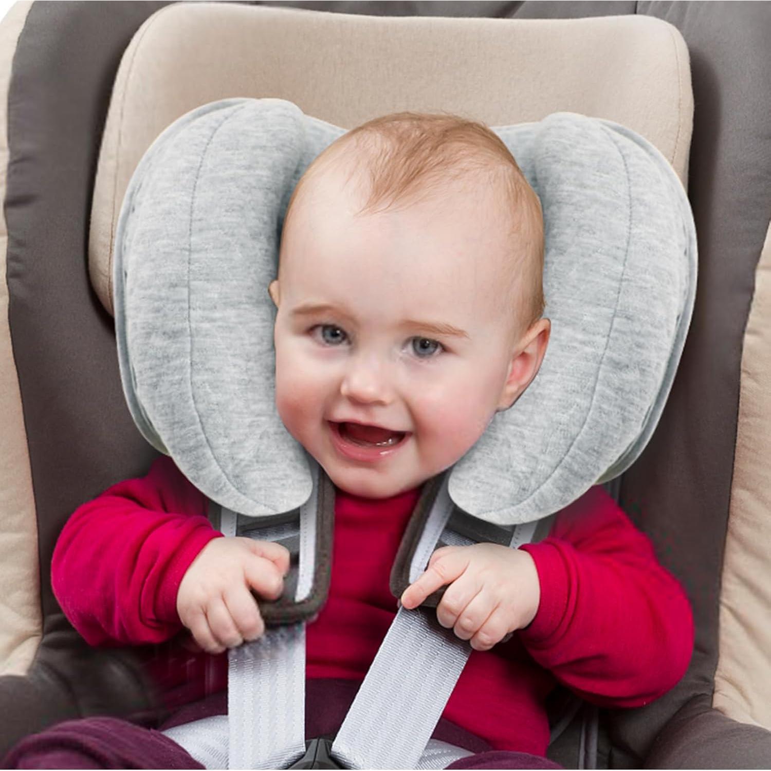 Almohada de viaje 2 en 1 Blublu Park para bebés gris