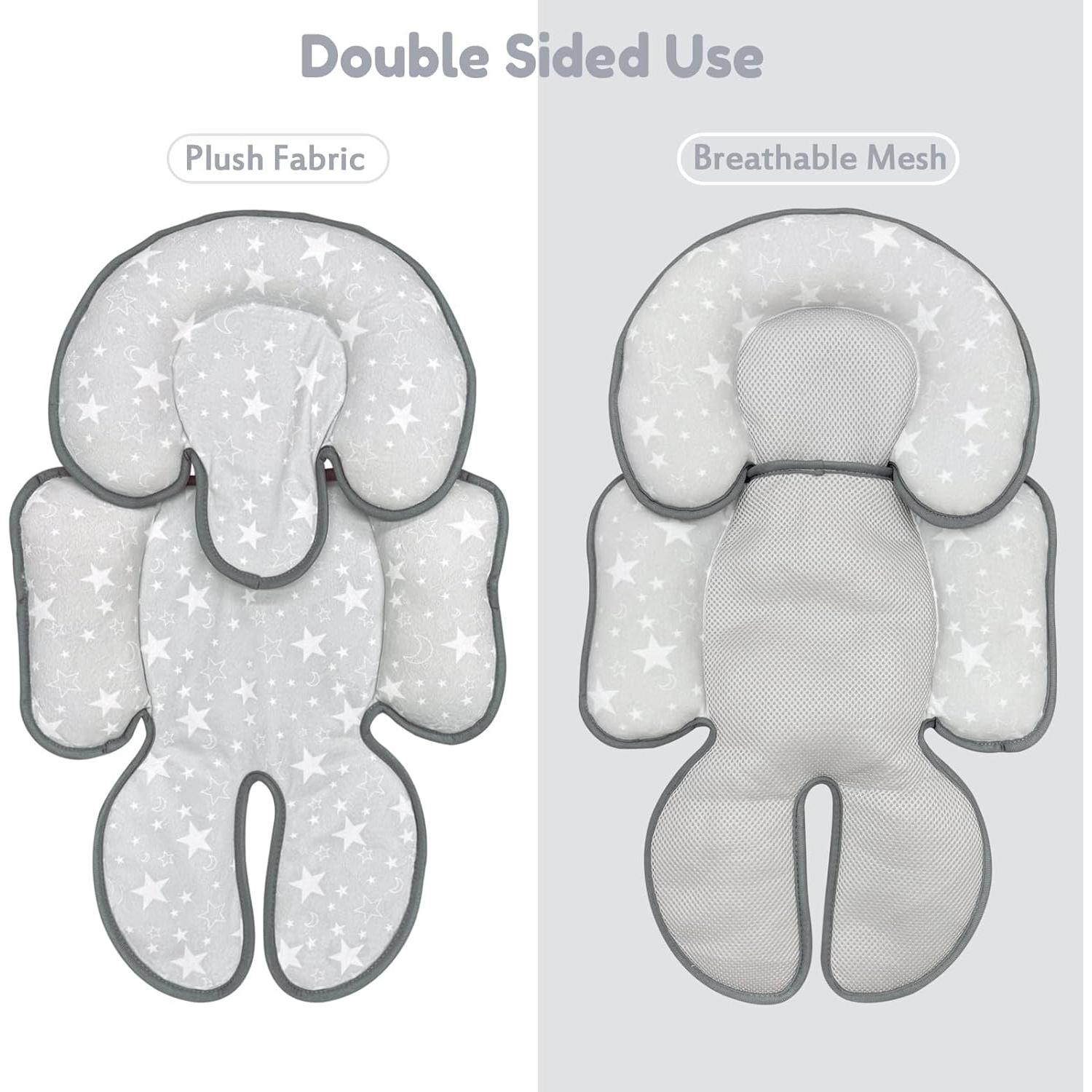 Cojín Inserto para Asiento de Auto Bebés Zdbdbd 2 en 1 Gris