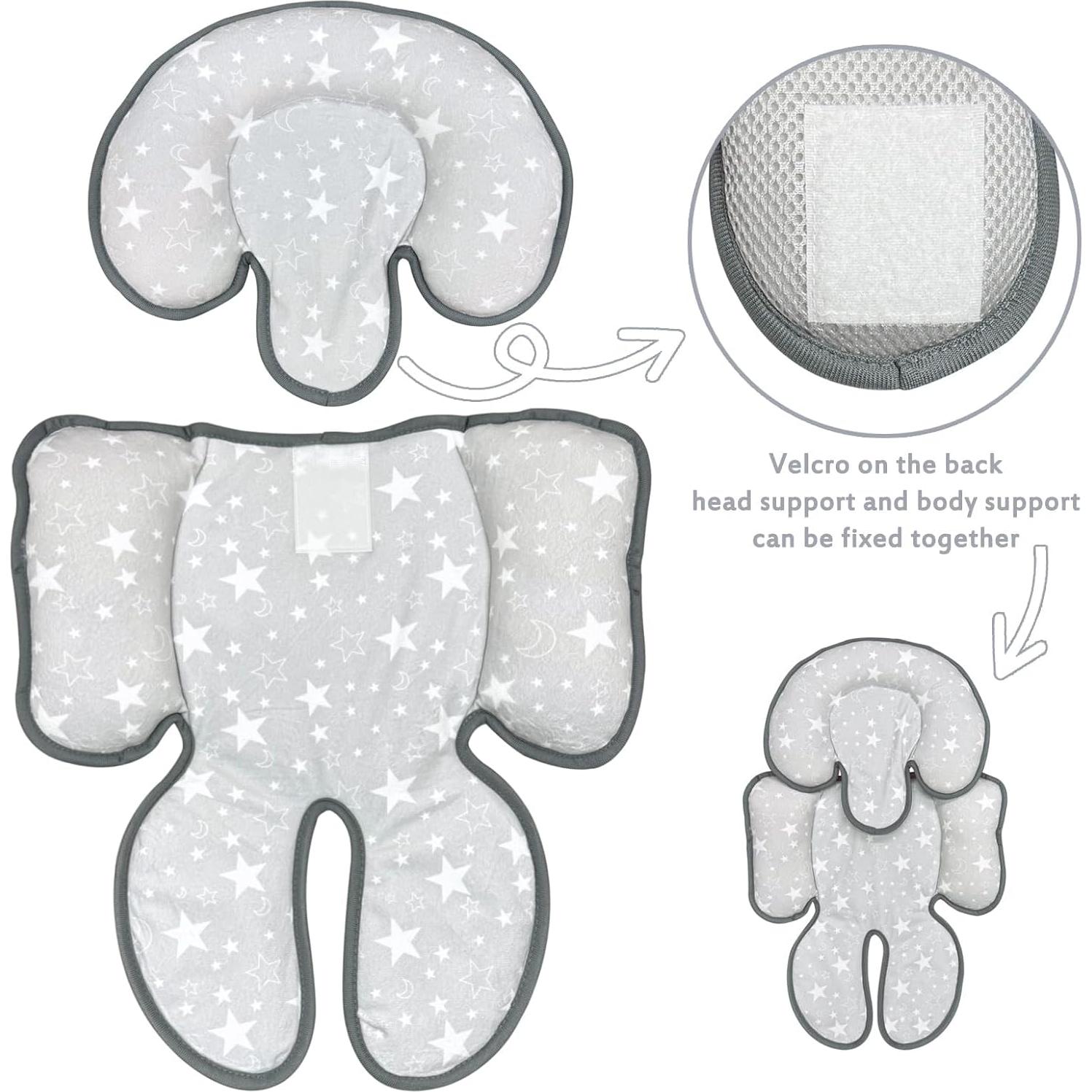 Cojín Inserto para Asiento de Auto Bebés Zdbdbd 2 en 1 Gris