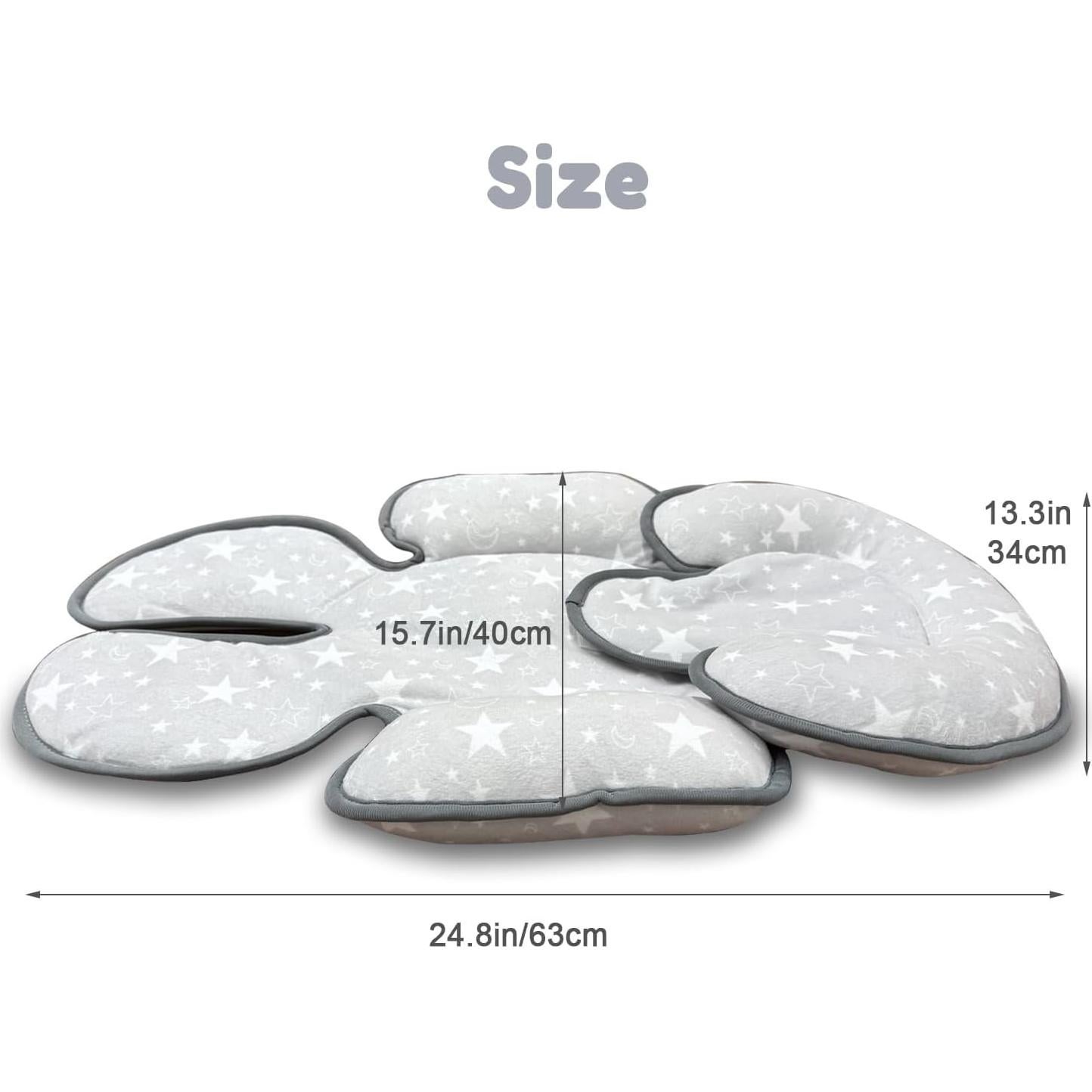 Cojín Inserto para Asiento de Auto Bebés Zdbdbd 2 en 1 Gris