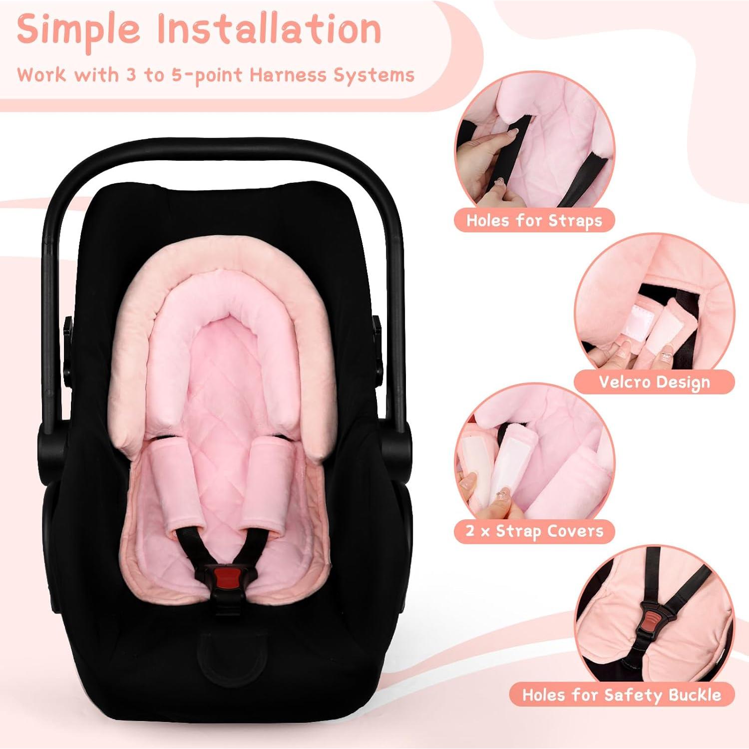 Soporte para Cabeza y Cuerpo Pea Pod 2 en 1 Rosa Claro