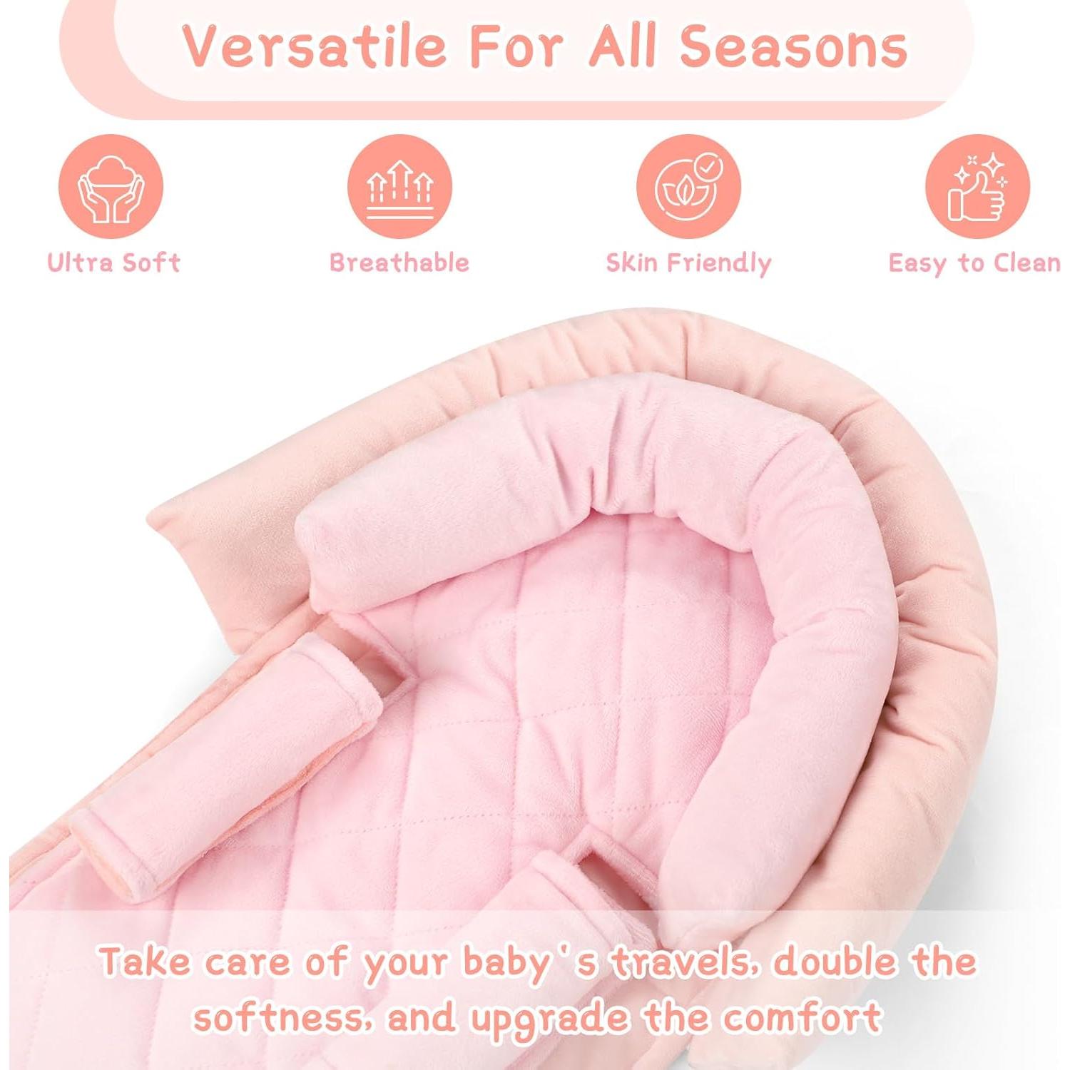 Soporte para Cabeza y Cuerpo Pea Pod 2 en 1 Rosa Claro