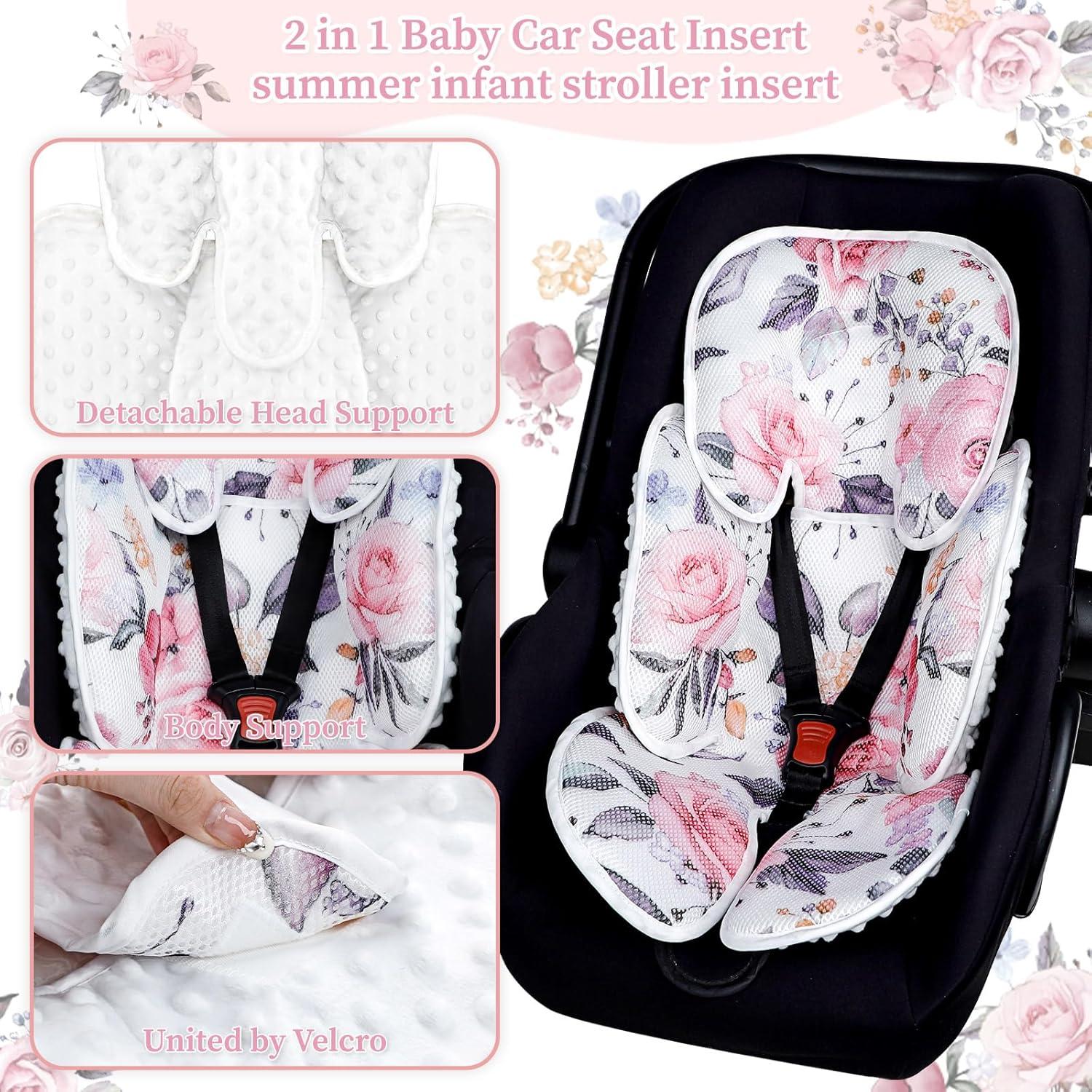 Inserto para Asiento de Auto Pea Pod 2 en 1 Rosa Floral