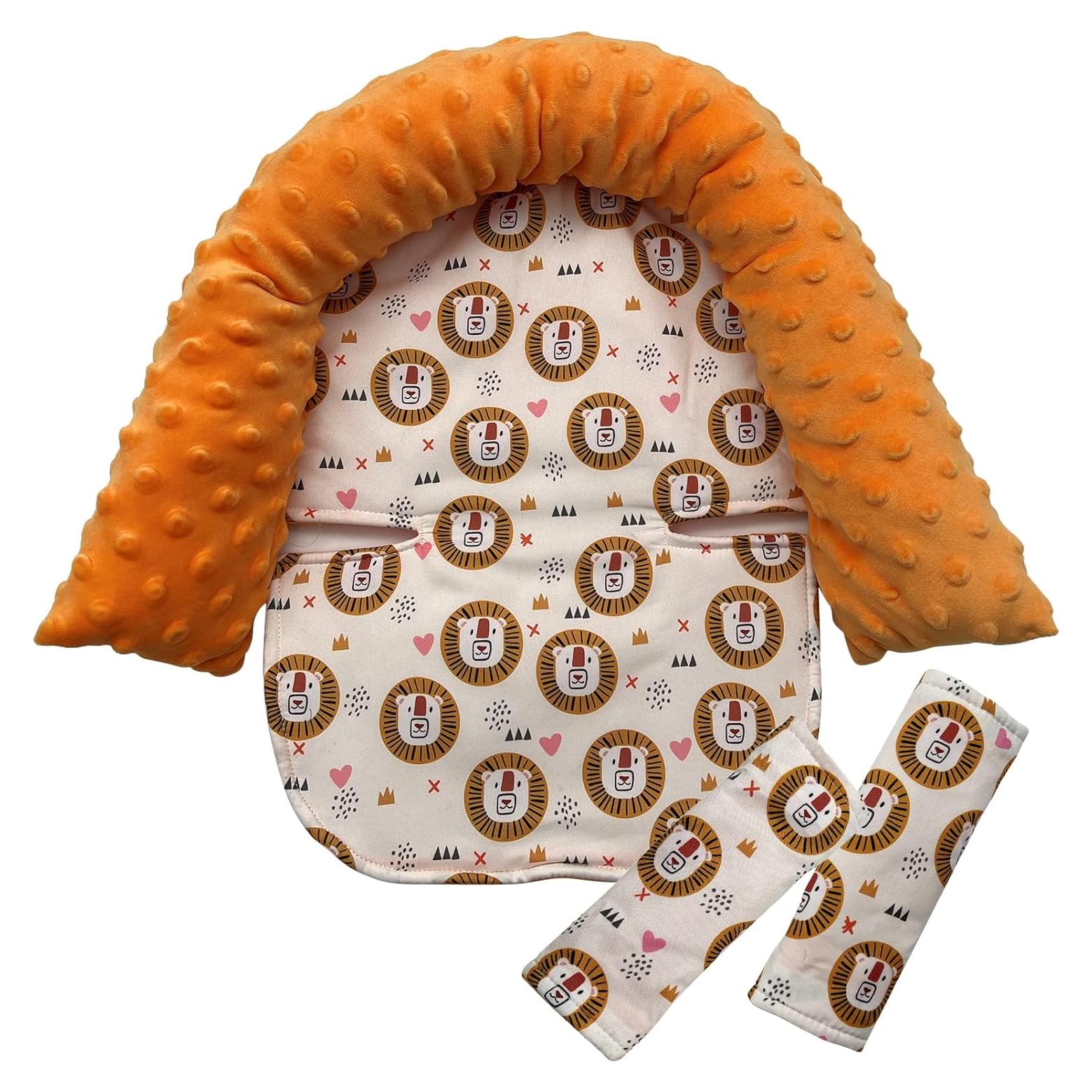 Soporte para cabeza y cubiertas de cinturón para bebé León