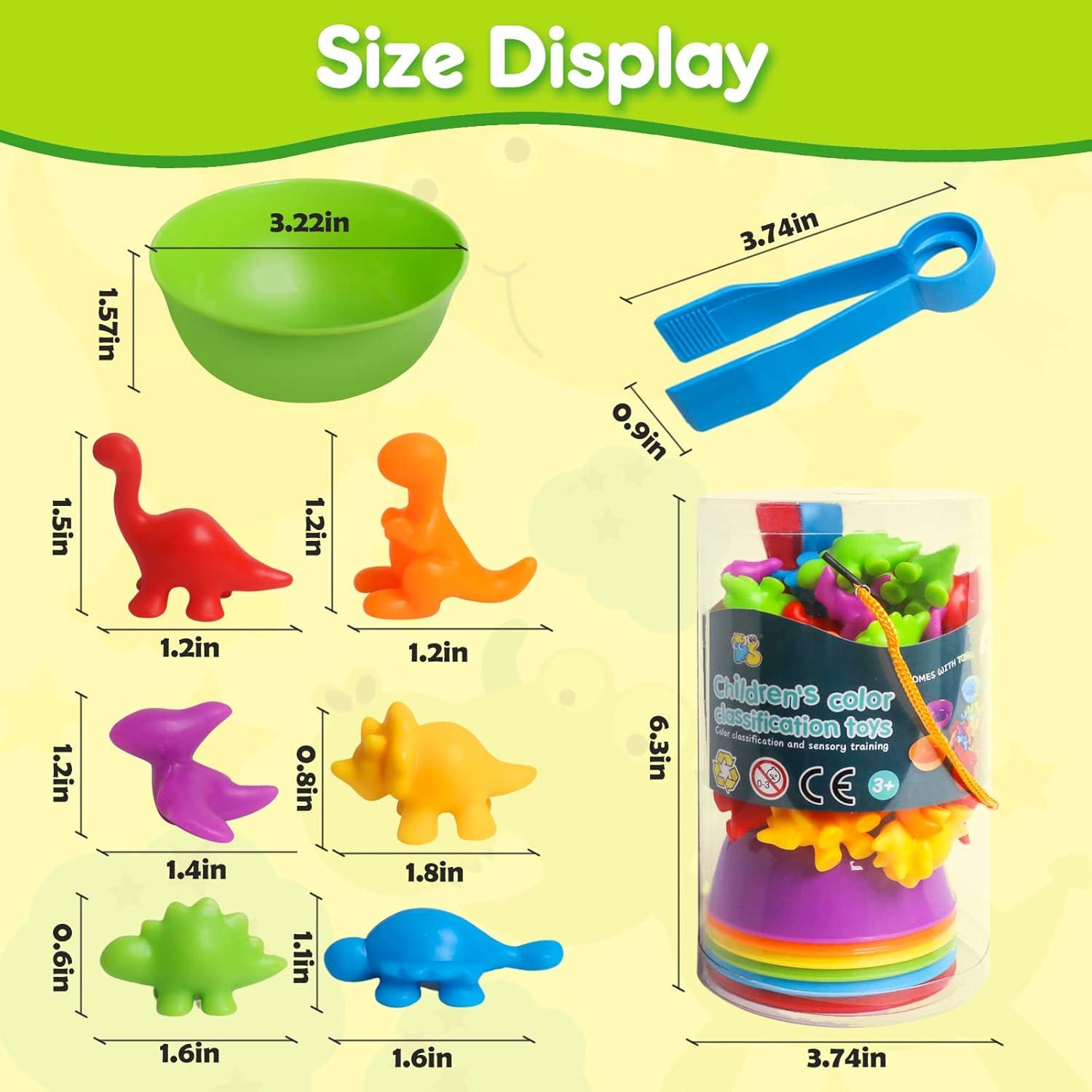 Juego Educativo de Contar Dinosaurios SHAPGEI 48 Piezas