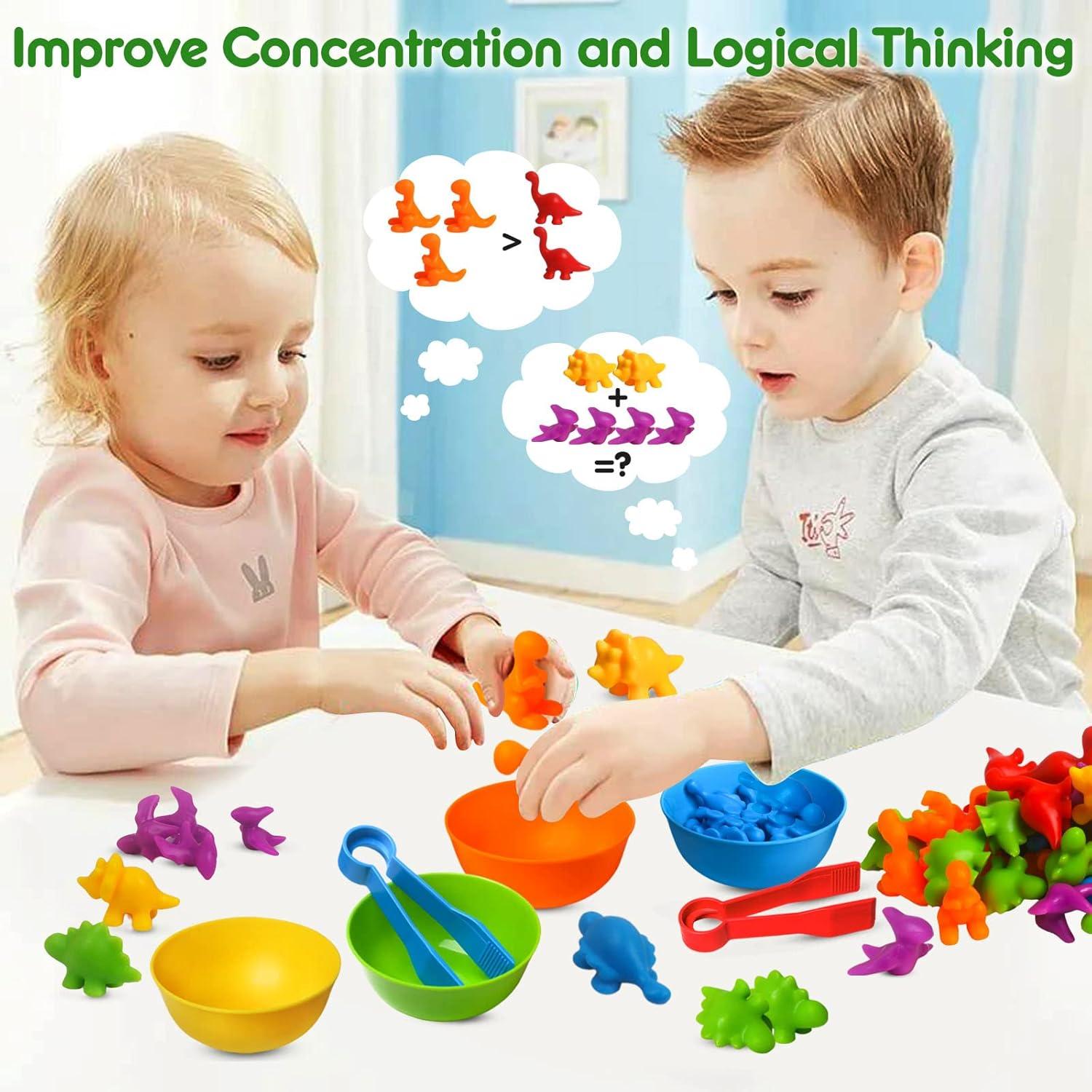 Juego Educativo de Contar Dinosaurios SHAPGEI 48 Piezas