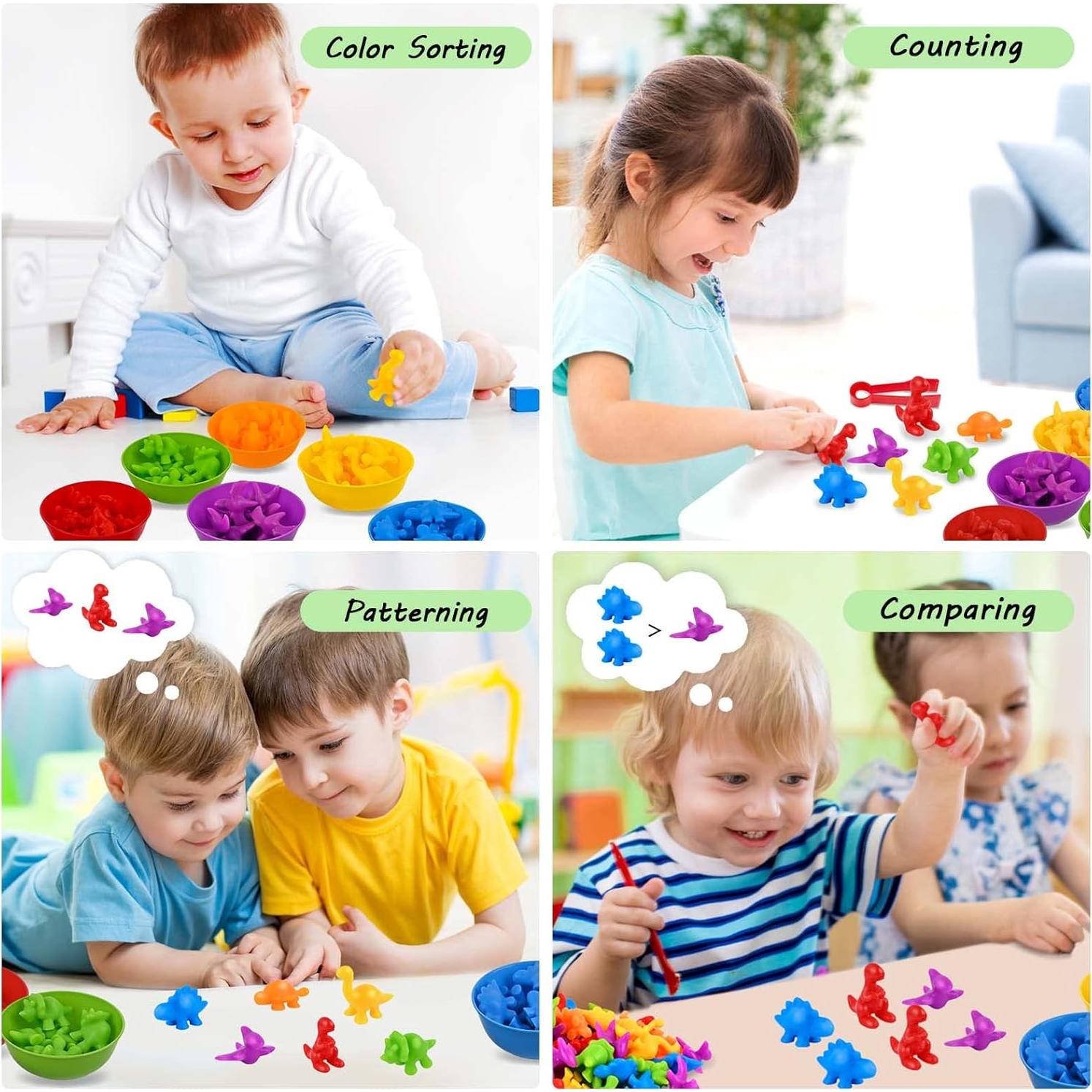 Juego de Clasificación de Dinosaurios FLMRIOY - 56 Piezas Educativas