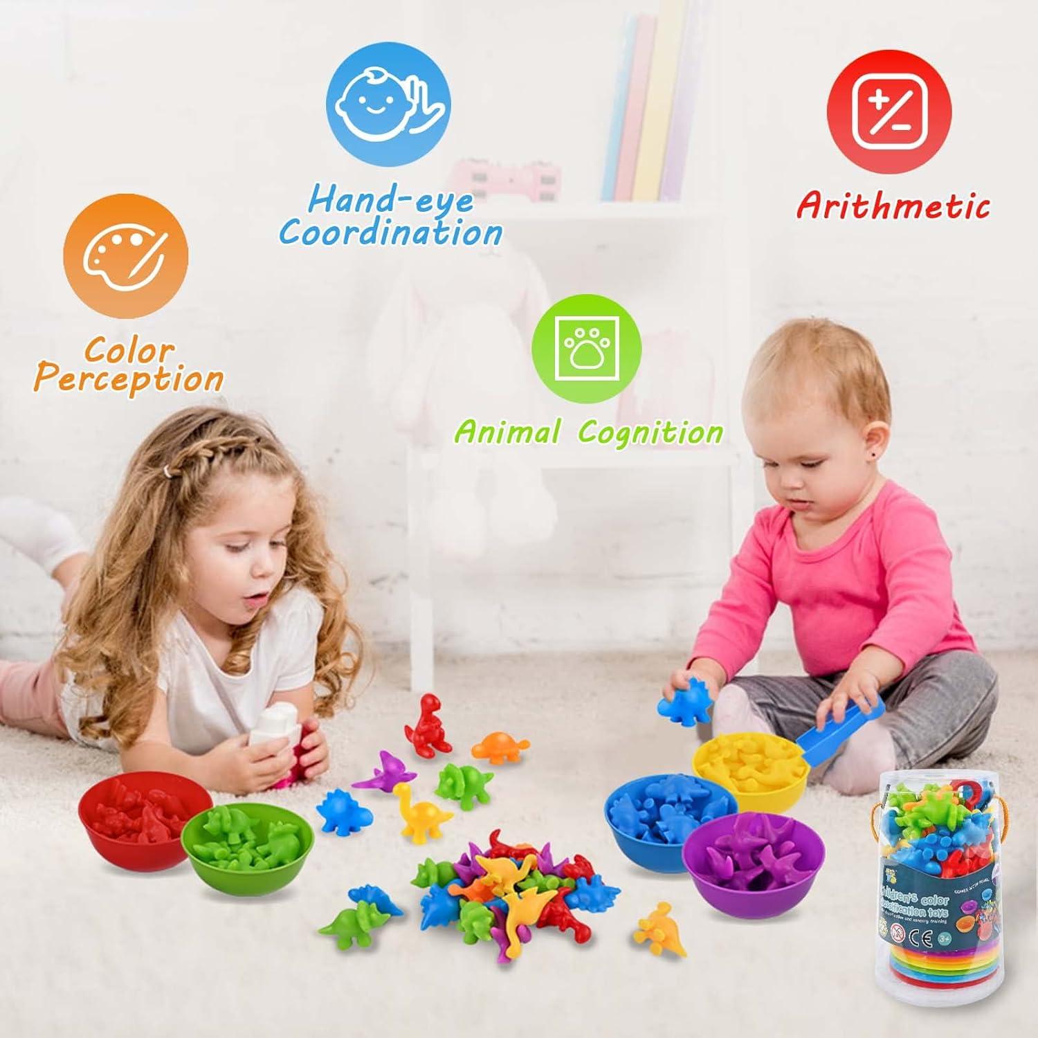 Juego de Clasificación de Dinosaurios FLMRIOY - 56 Piezas Educativas