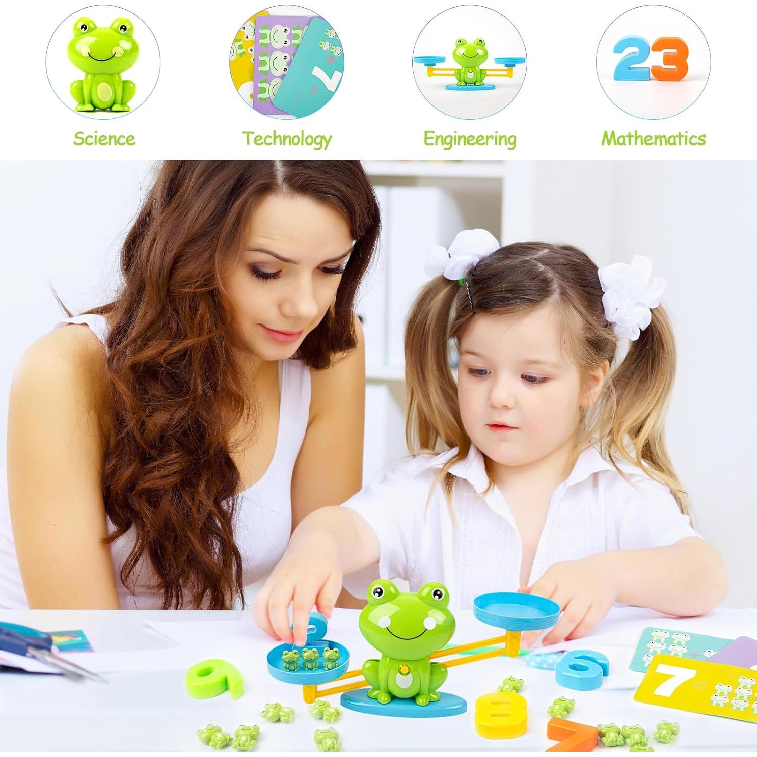 Juguete educativo de conteo rana Long Libao 63 PCS