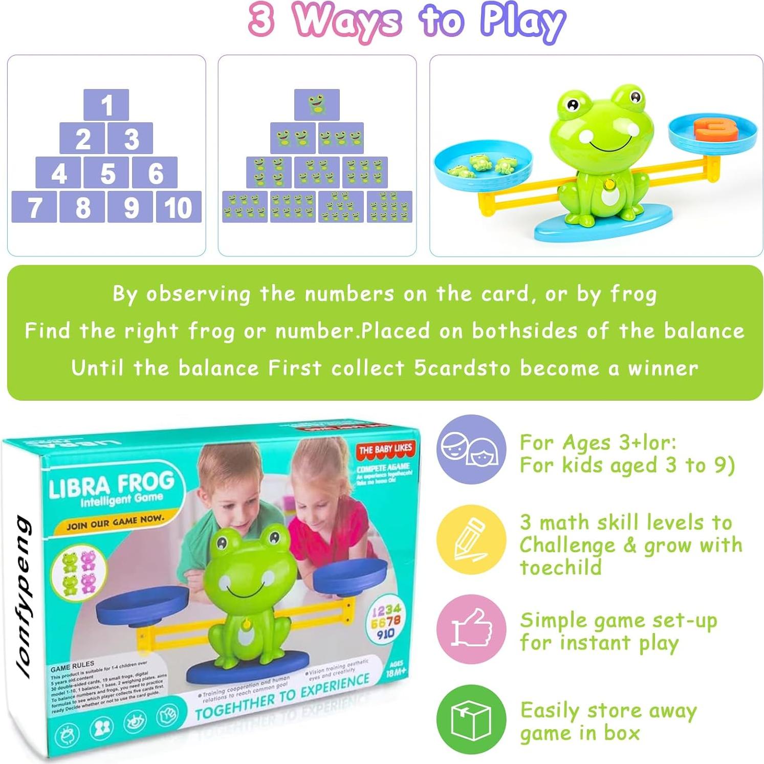 Juguete educativo de conteo rana Long Libao 63 PCS