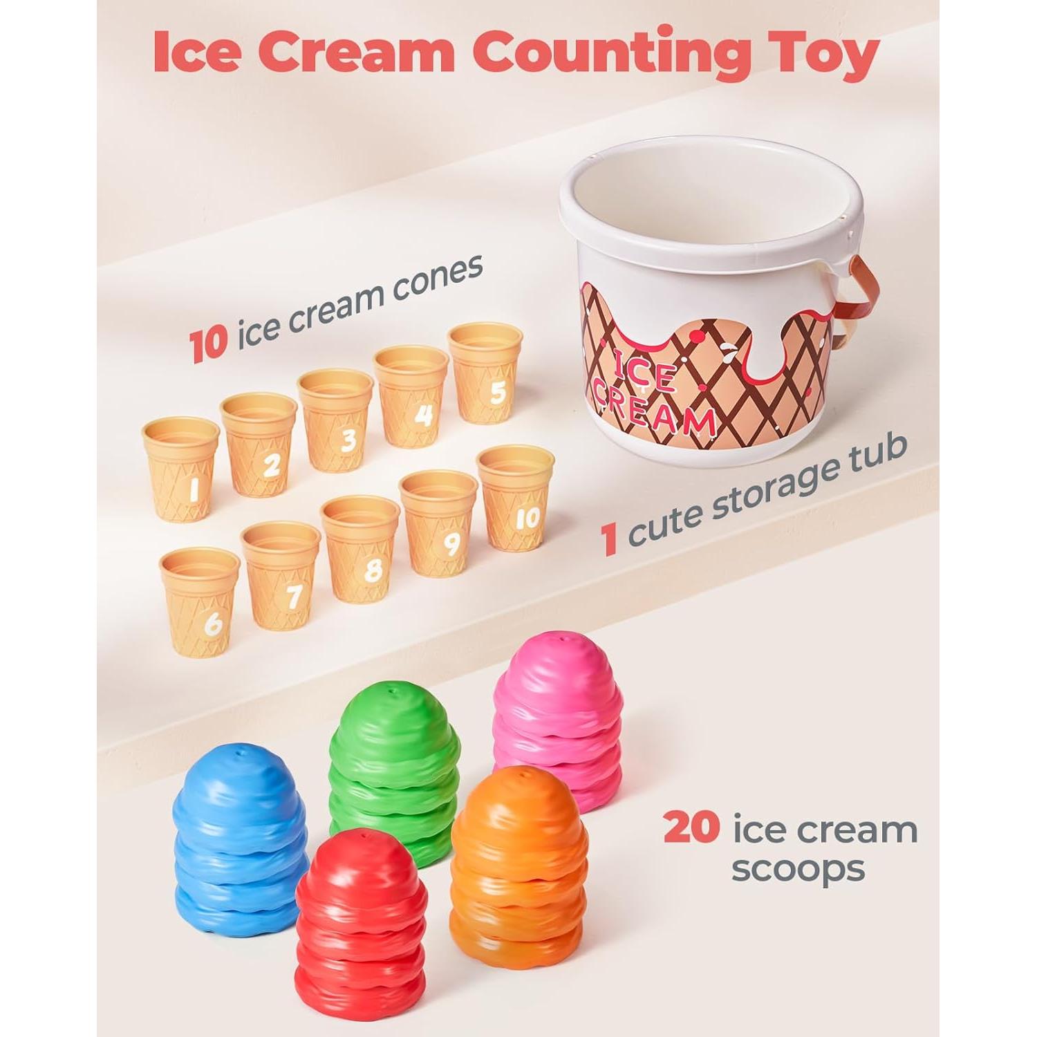 Conjunto de Juguetes de Aprendizaje JoyCat Helado 30PCS