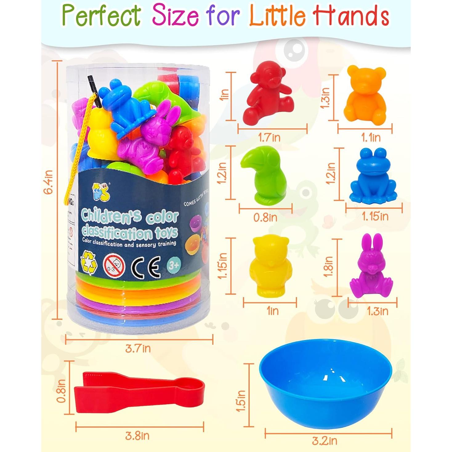 Juguetes Montessori de Contar Dinosaurios Yetonamr 36 Piezas