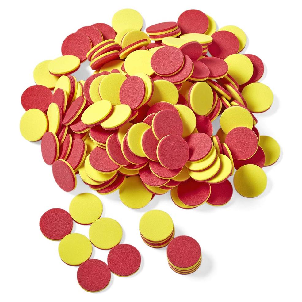 Contadores de Espuma hand2mind - 200 Fichas Rojas y Amarillas