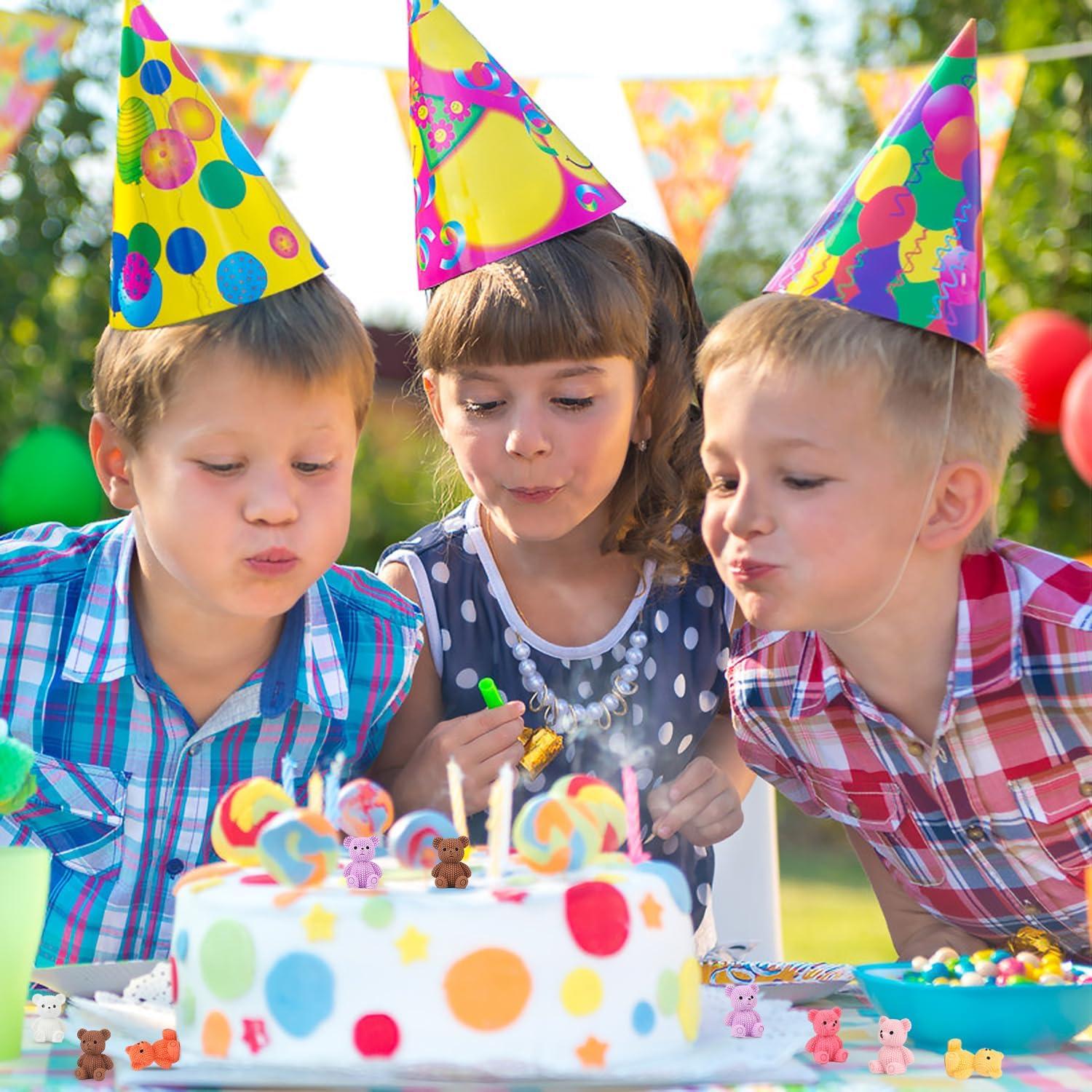 Mini Figuras de Oso de Resina VEYLIN - 24 Pcs Multicolor