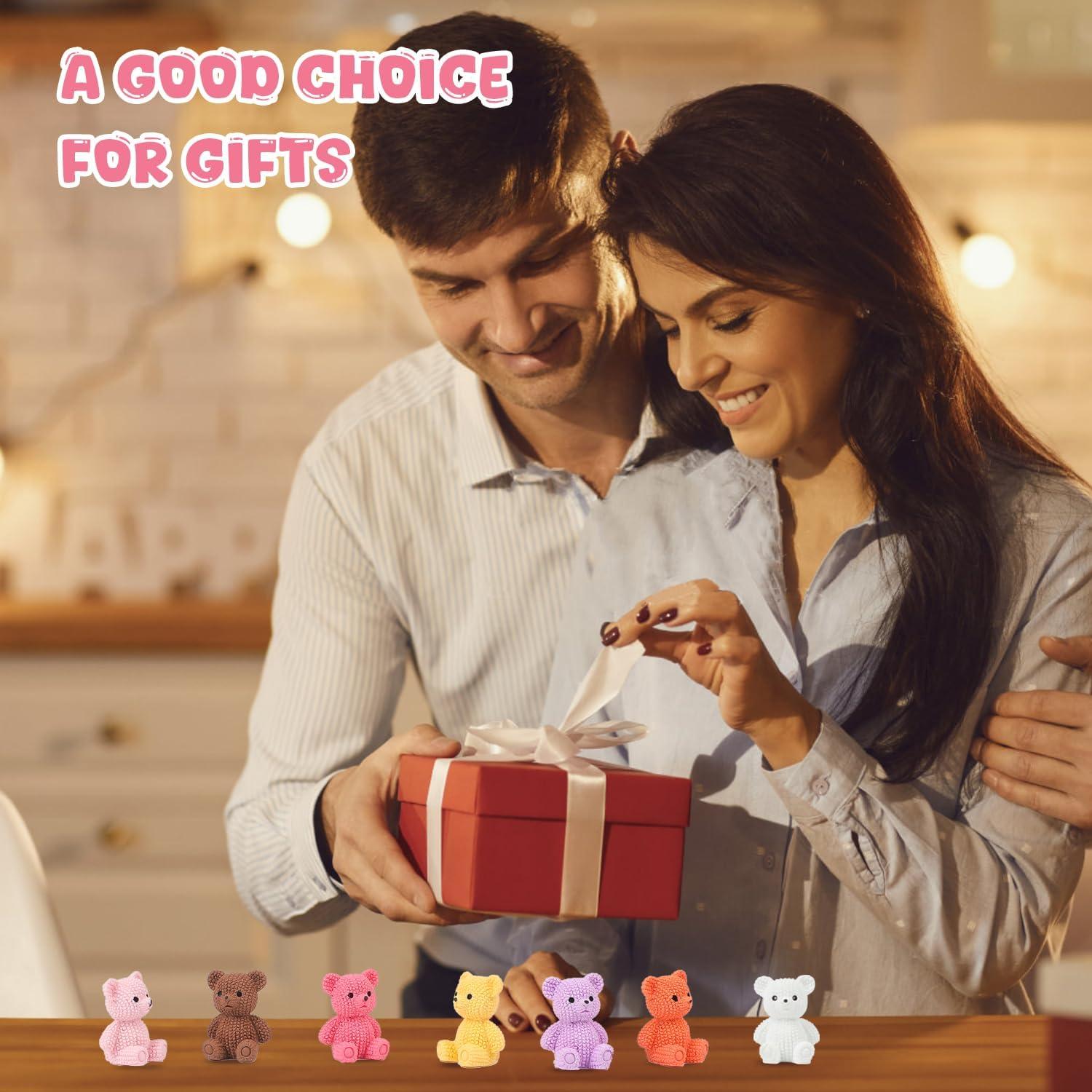 Mini Figuras de Oso de Resina VEYLIN - 24 Pcs Multicolor