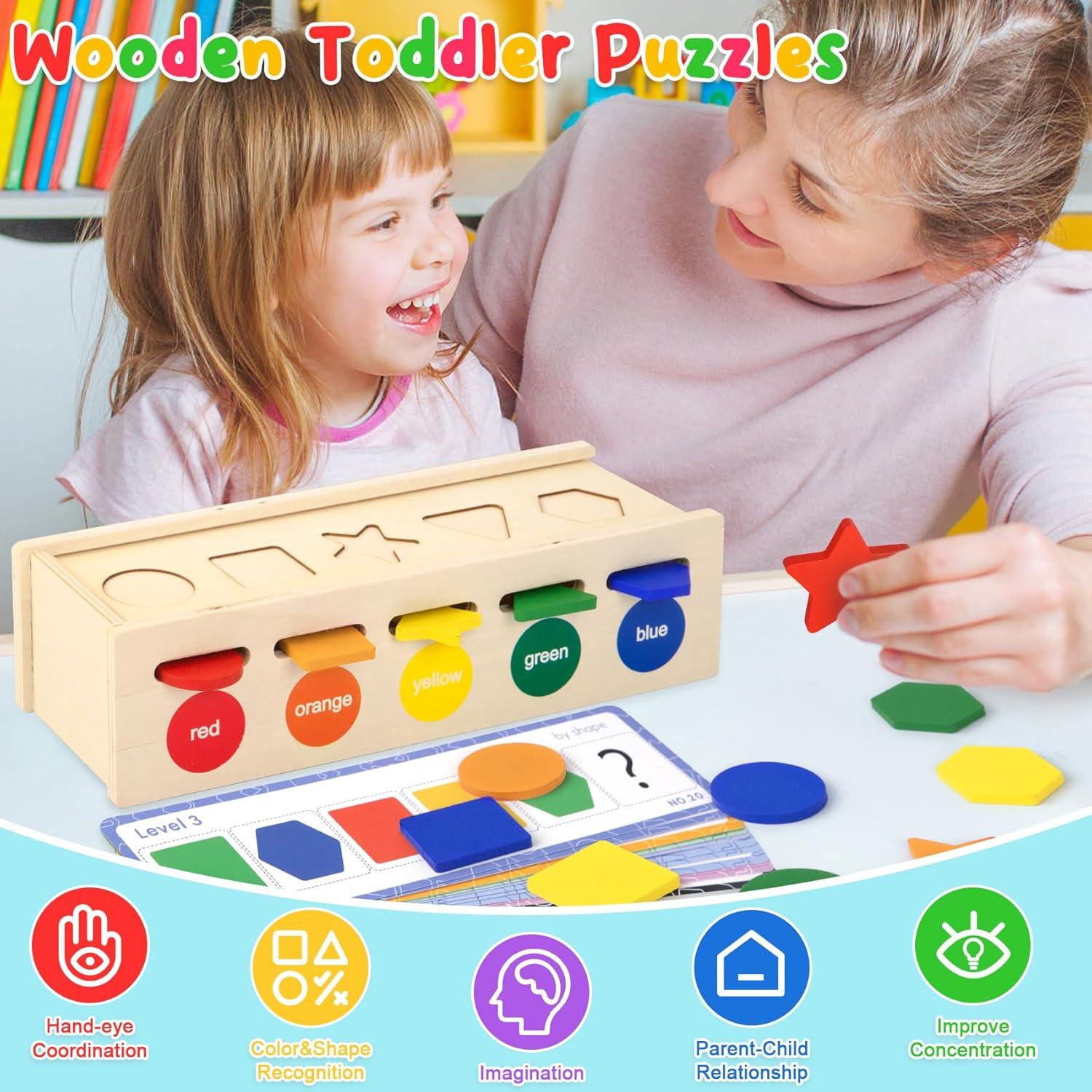 Clasificador de Formas de Madera Besslly para Niños 1-3 Años