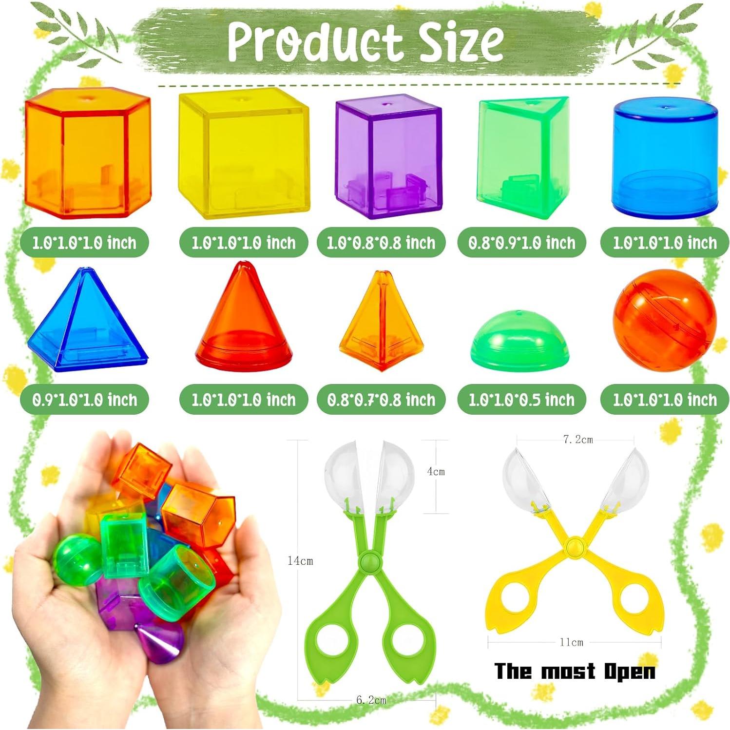 Juego de 76 Piezas Geométricos Coloridos Bbiamsleep para Habilidades Motoras