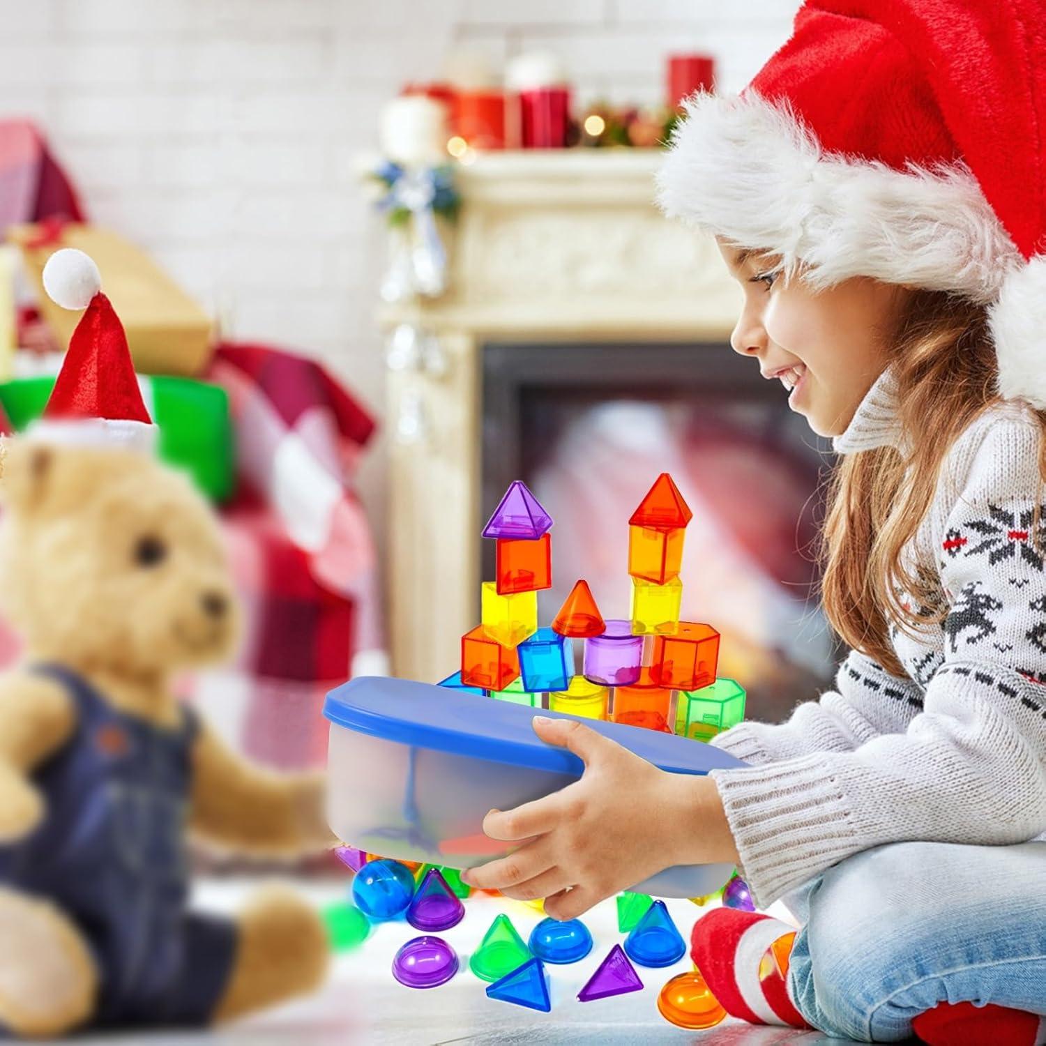 Juego de 76 Piezas Geométricos Coloridos Bbiamsleep para Habilidades Motoras