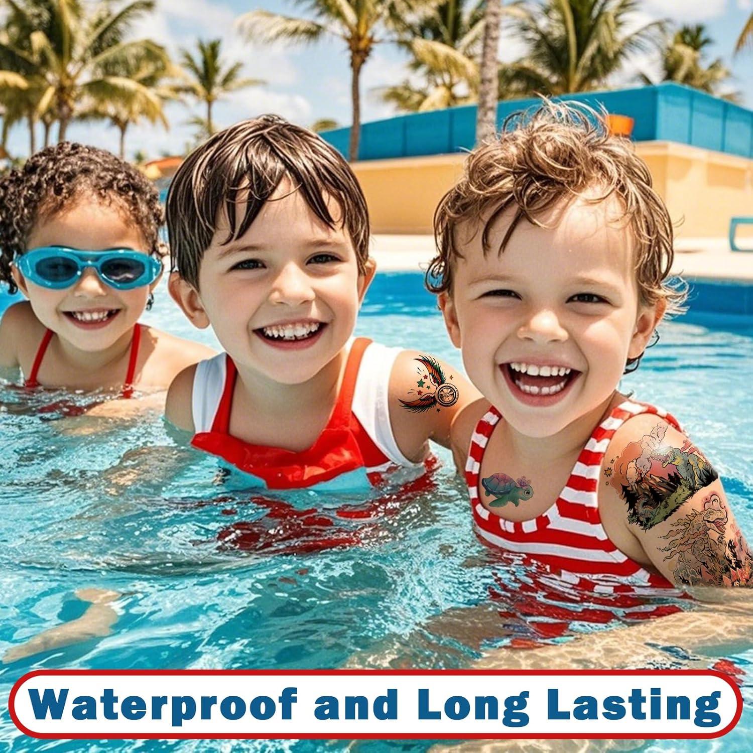 52 Tatuajes Temporales para Niños Yazhiji - Manga Completa y Media