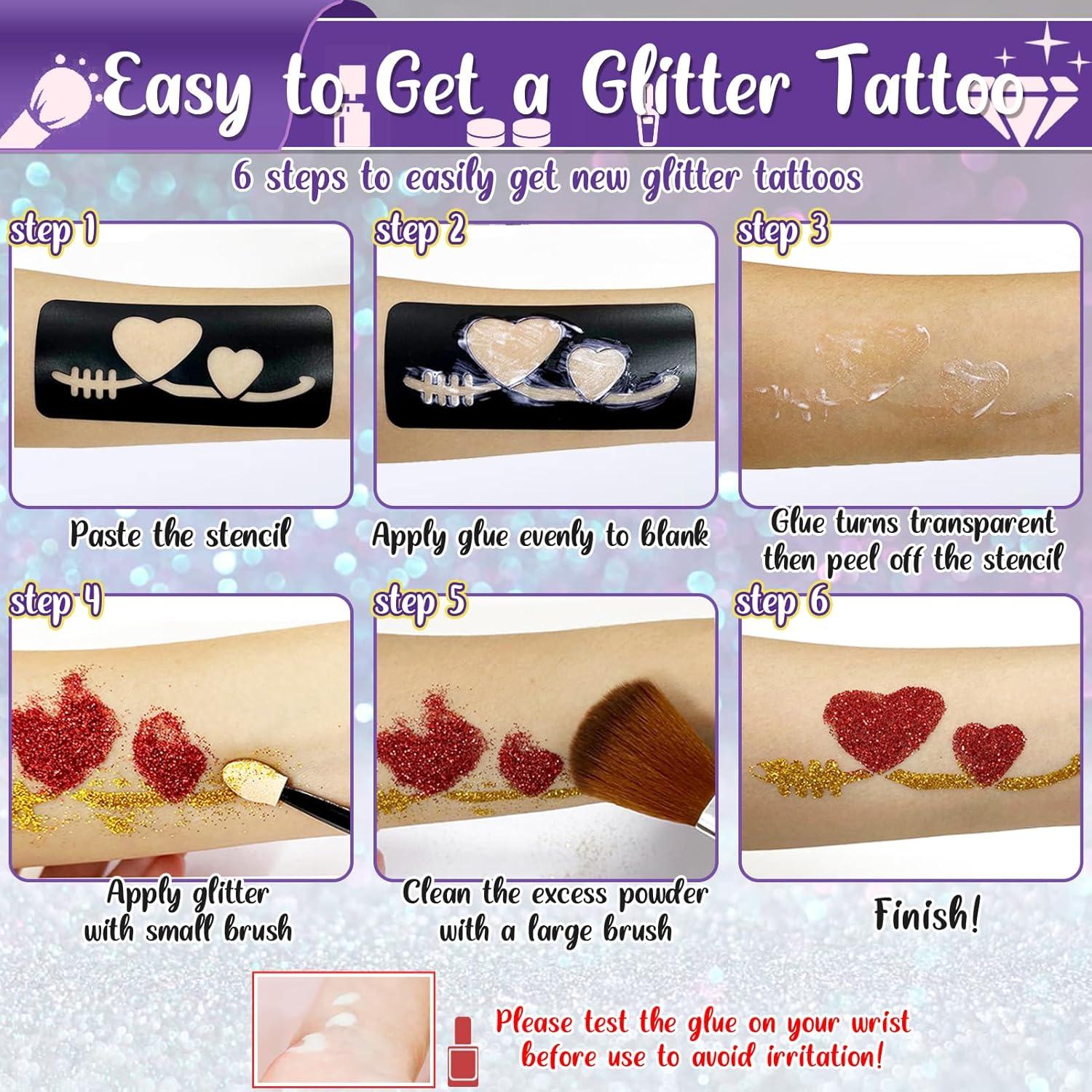 Kit de Tatuajes Temporales TEUVO para Niños - 50 Colores, 128 Plantillas