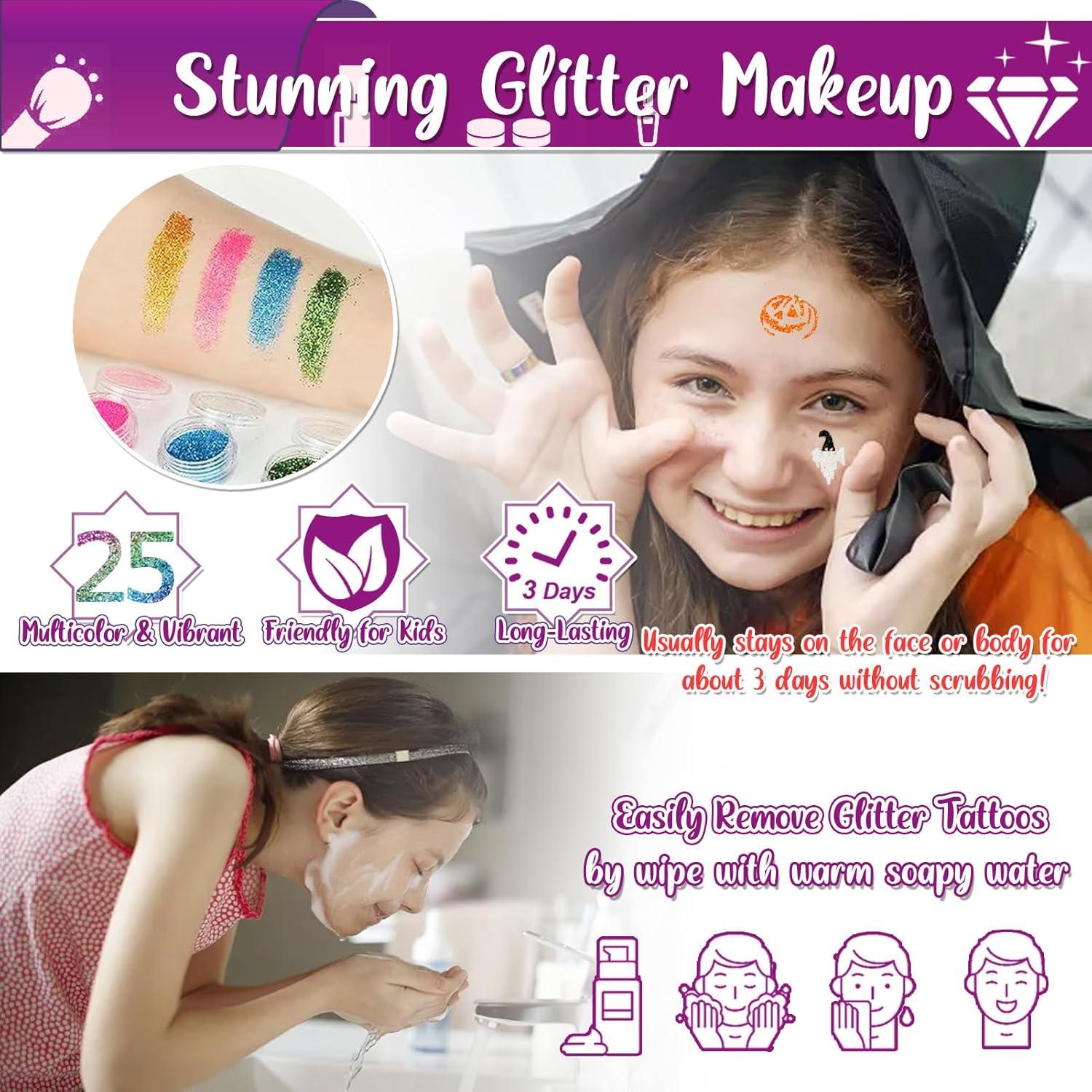 Kit de Tatuajes Temporales TEUVO para Niños - 25 Colores y 225 Plantillas