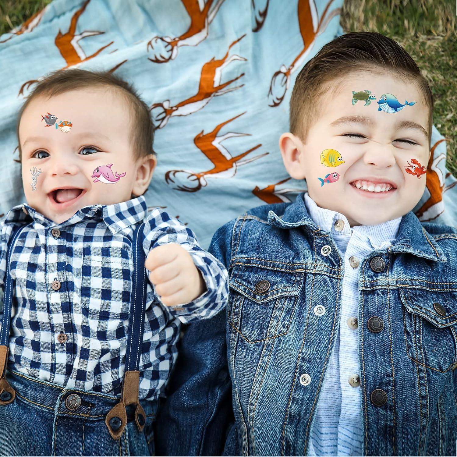Kit de Tatuajes Temporales Apeso para Niños - 300 Pcs Dinosaurios, Animales y Vehículos