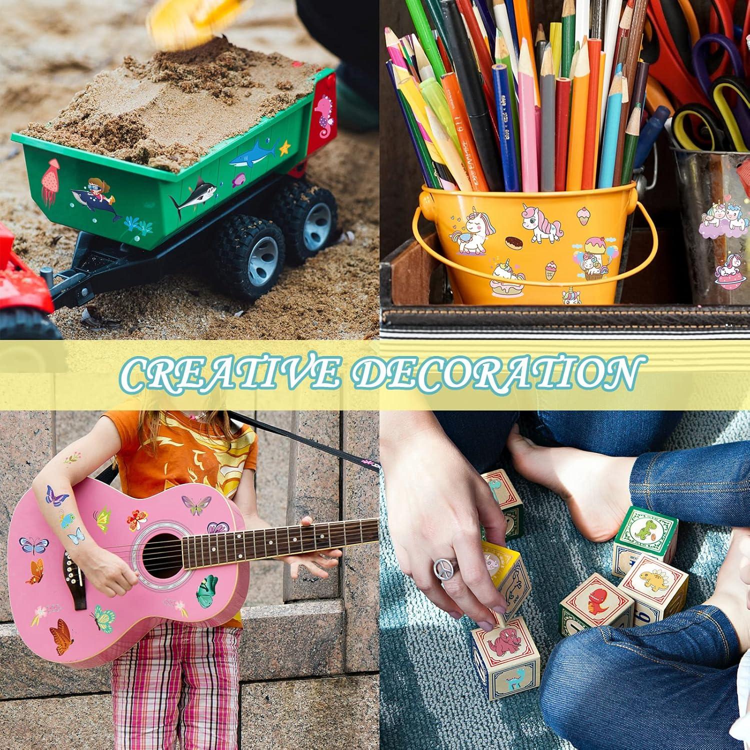 Kit de Tatuajes Temporales Apeso para Niños - 300 Pcs Dinosaurios, Animales y Vehículos