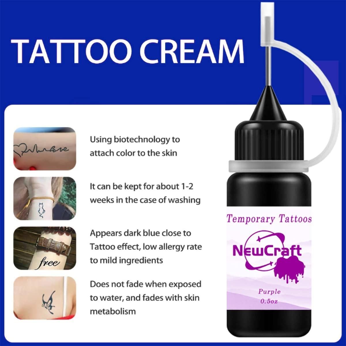 Kit de Tatuajes Temporales NewCraft - 3 Botellas Tinta Roja