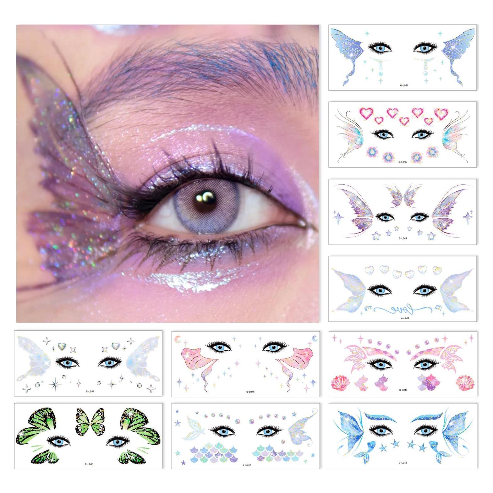 Kit de Maquillaje JoyfulGlam con Calcomanías de Mariposa Brillante