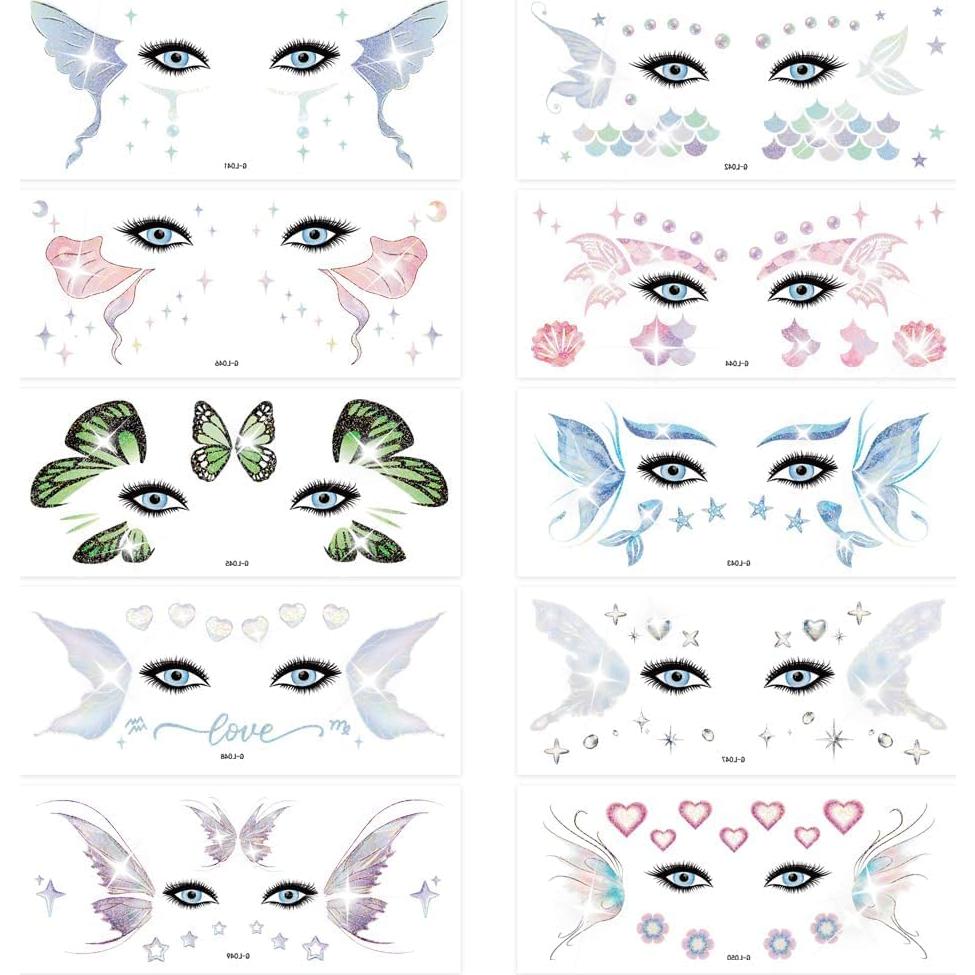 Kit de Maquillaje JoyfulGlam con Calcomanías de Mariposa Brillante