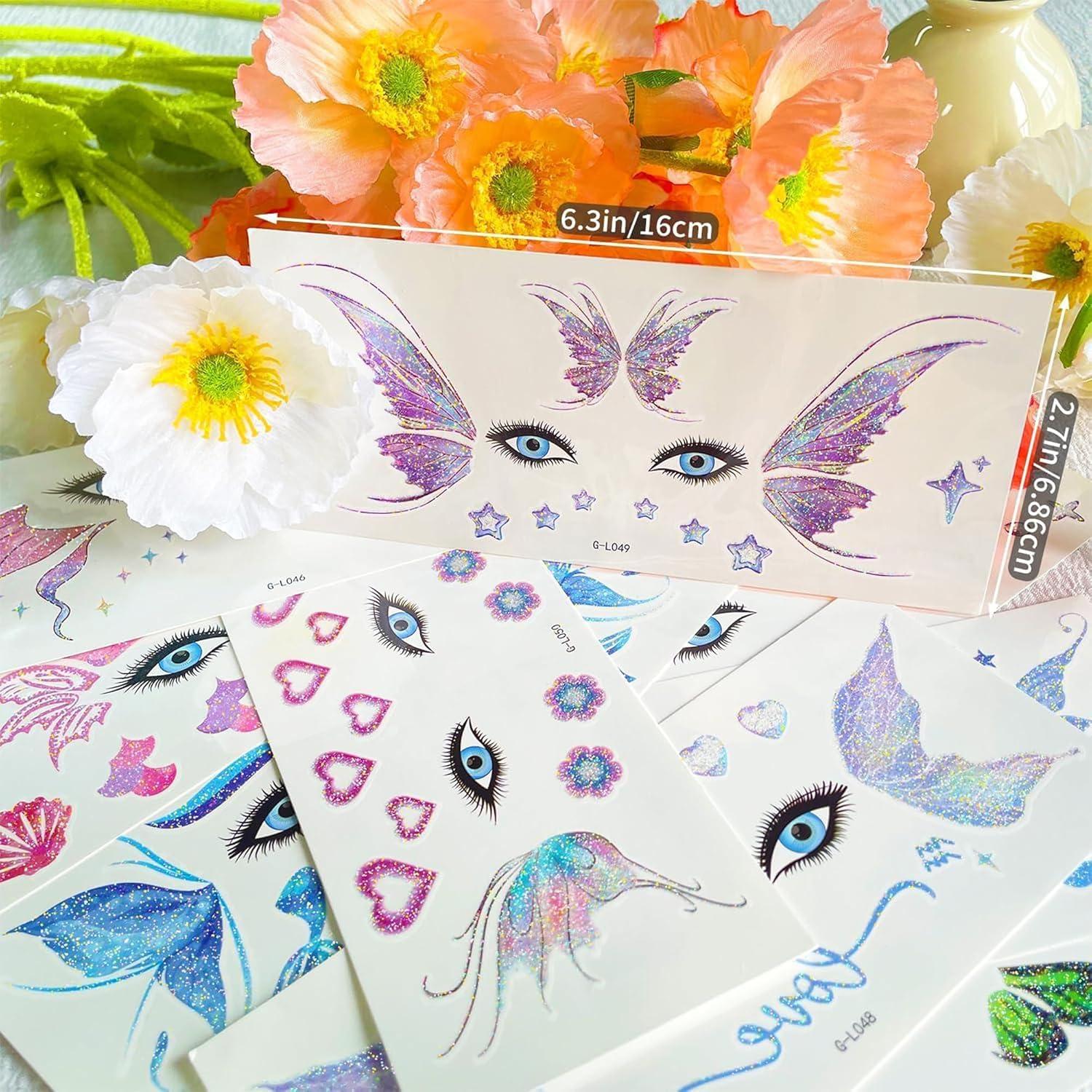Kit de Maquillaje JoyfulGlam con Calcomanías de Mariposa Brillante