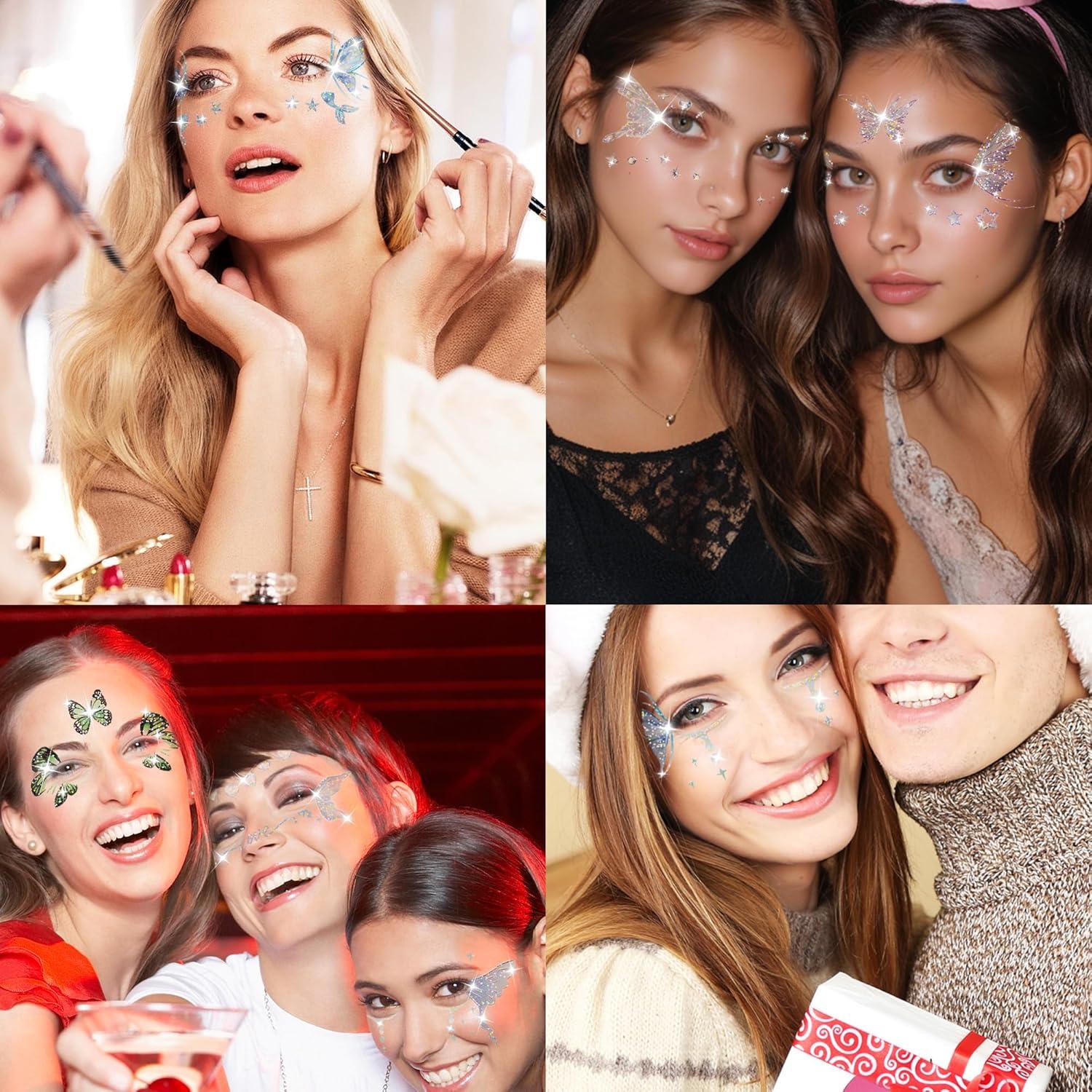 Kit de Maquillaje JoyfulGlam con Calcomanías de Mariposa Brillante