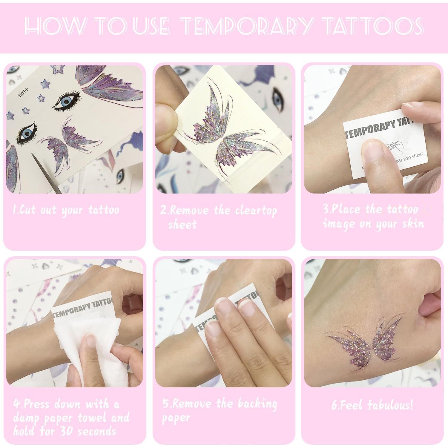 Kit de Maquillaje JoyfulGlam con Calcomanías de Mariposa Brillante