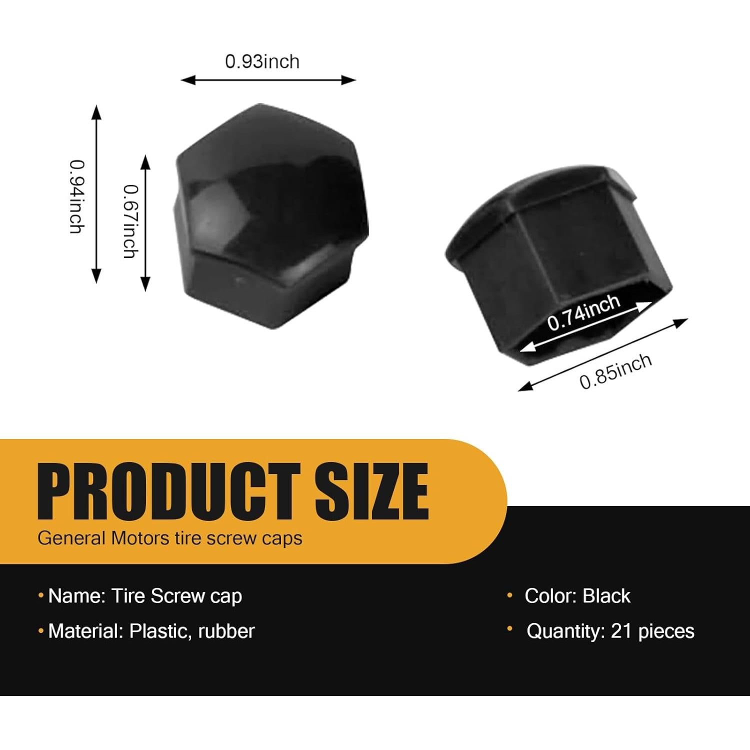 Cubiertas de Tuercas de Rueda MLY 19mm Antirrobo 21 Piezas