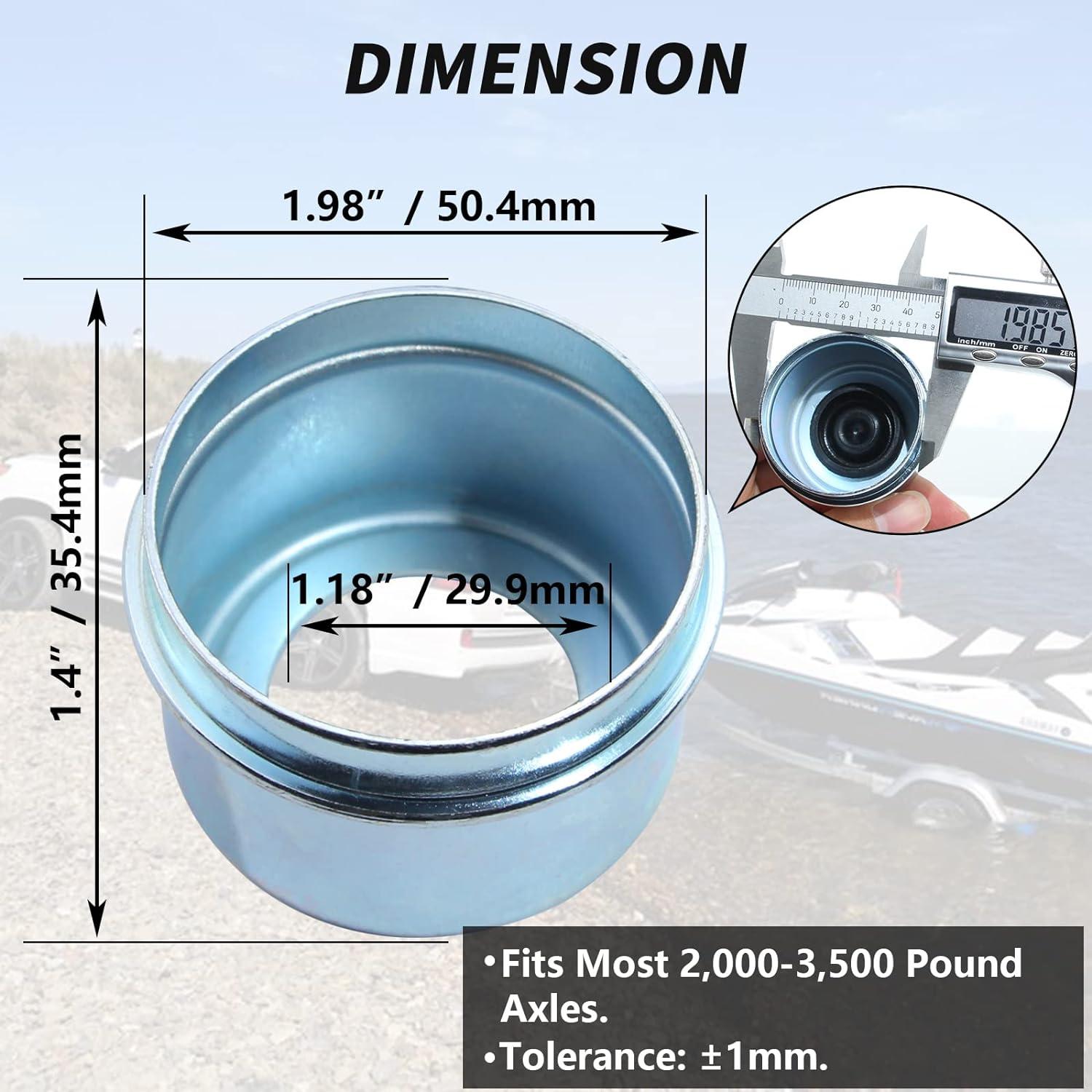 Tapa de Polvo para Eje de Remolque iBroPrat 50.4mm con 2 Sellos
