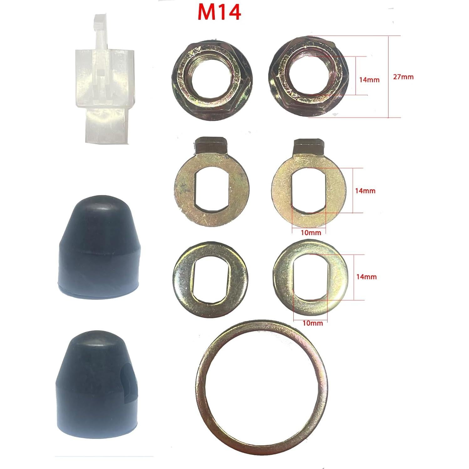 Tuerca de Motor para E-Bike Genérico 14mm - Arandelas de Seguridad